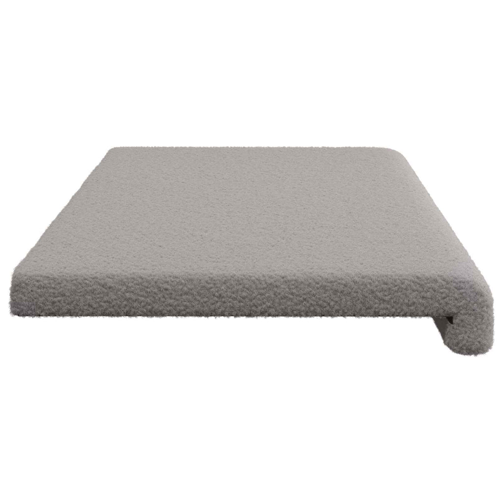 vidaXL Poduszka na ławkę Tkanina sherpa jasnoszary Głębokość 35 cm