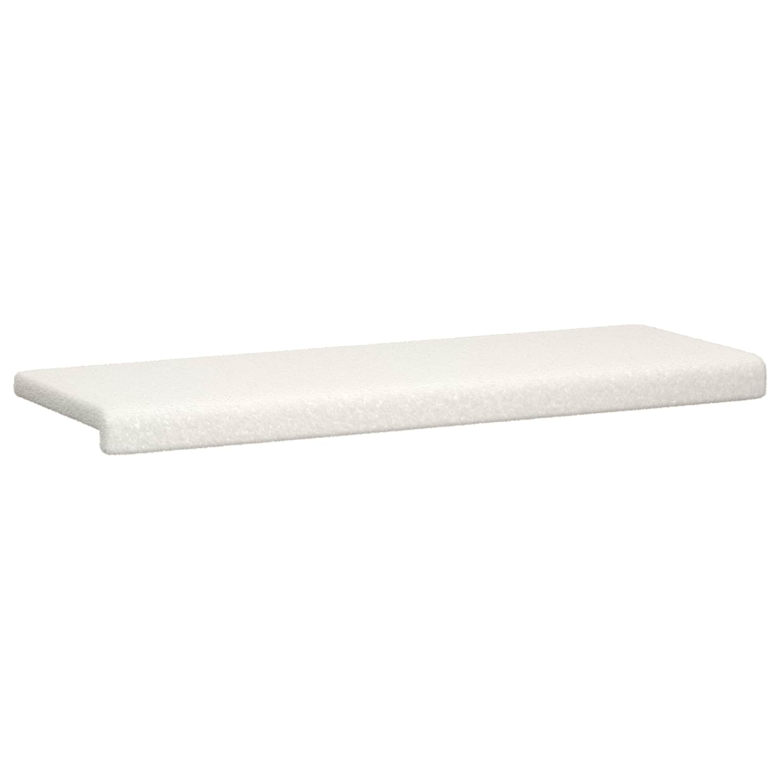 vidaXL Poduszka na ławkę Tkanina sherpa kremowy Głębokość 35 cm