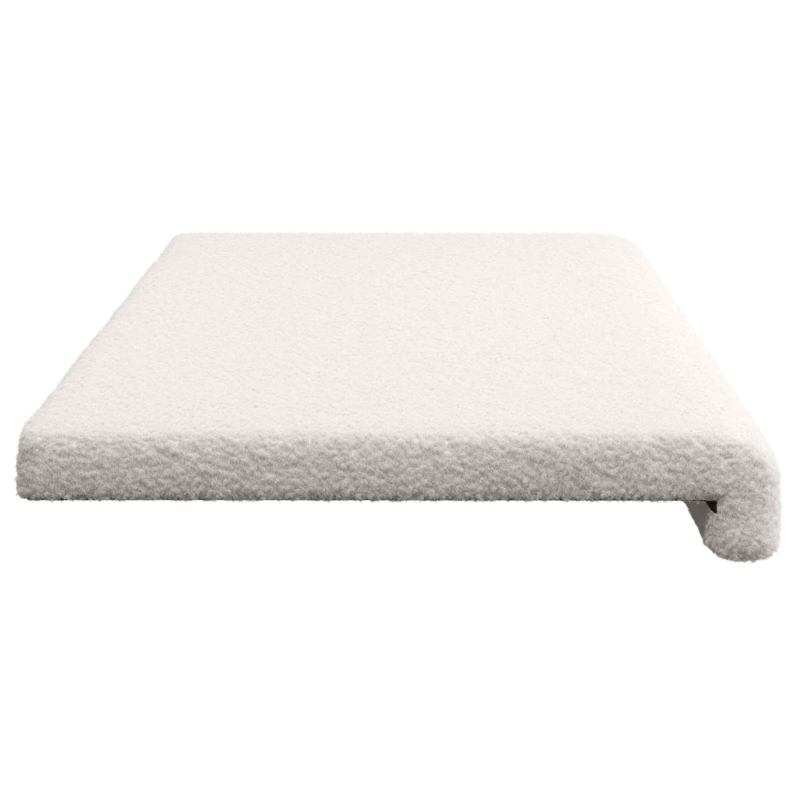 vidaXL Poduszka na ławkę Tkanina sherpa kremowy Głębokość 35 cm