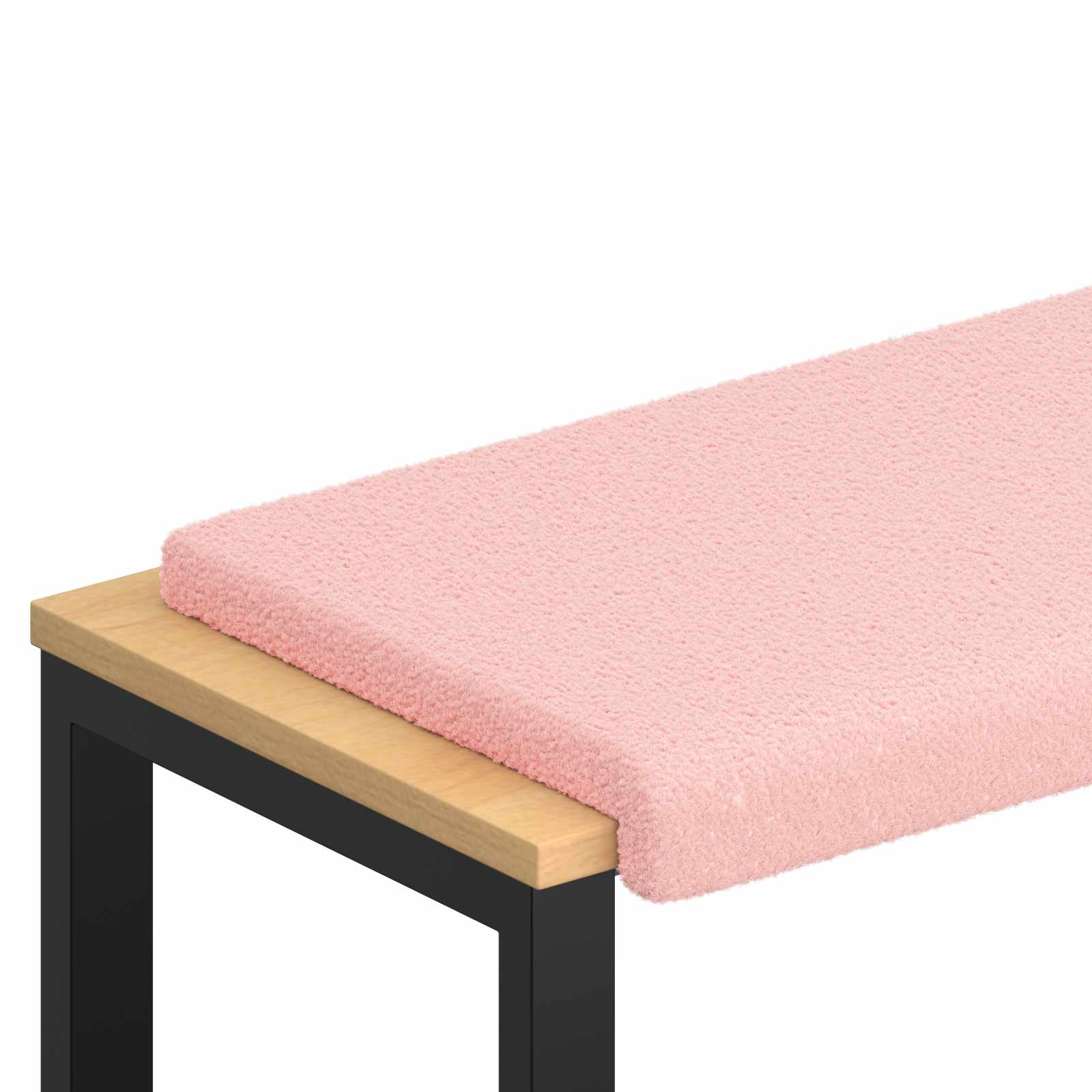 vidaXL Poduszka na ławkę Tkanina sherpa różowy Głębokość 35 cm