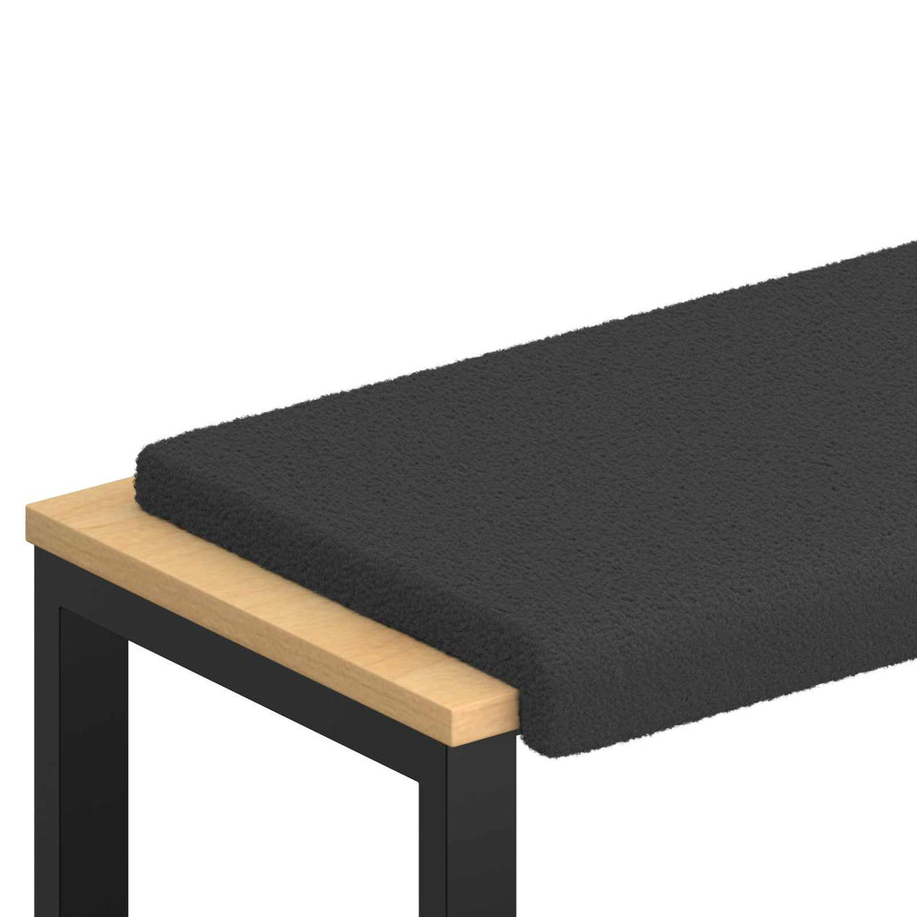 vidaXL Poduszka na ławkę Tkanina sherpa ciemnoszary Głębokość 35 cm