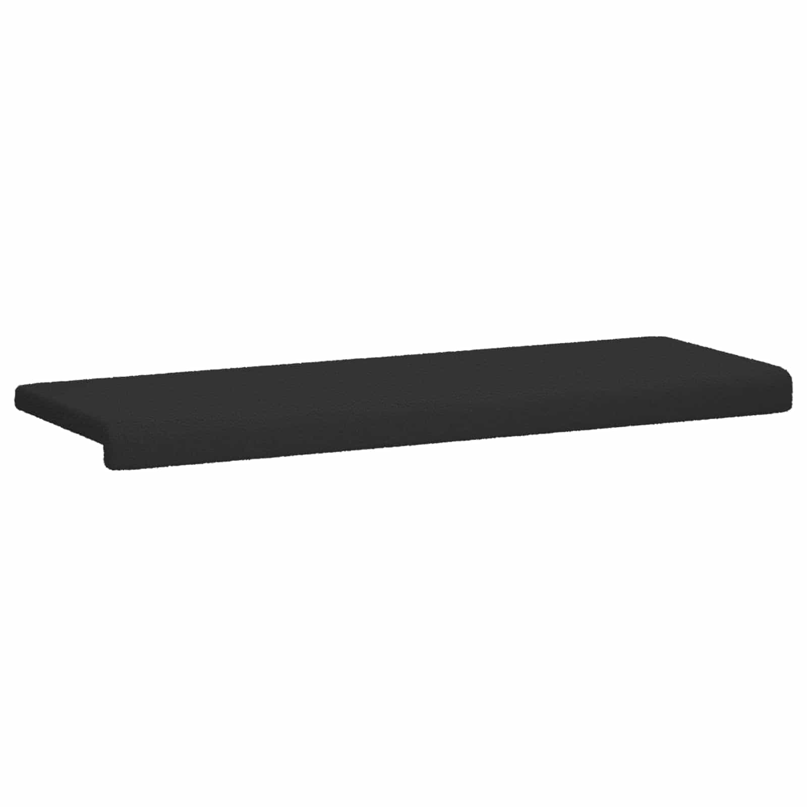 vidaXL Poduszka na ławkę Tkanina sherpa Czarny Głębokość 35 cm