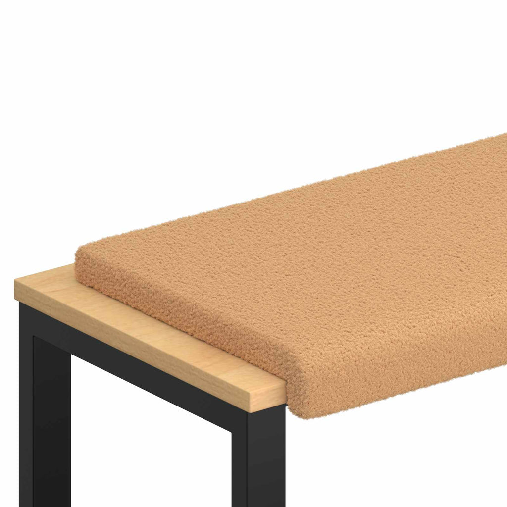 vidaXL Poduszka na ławkę Tkanina sherpa Beżowy Głębokość 35 cm