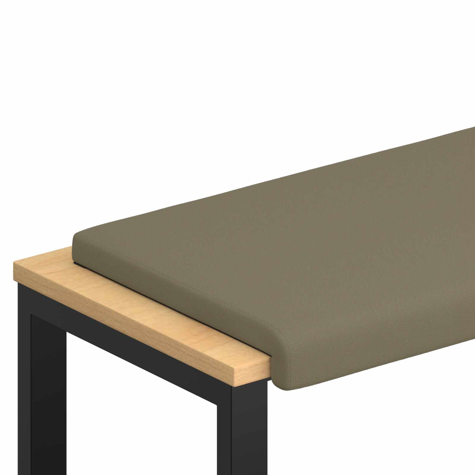 vidaXL Poduszka na ławkę Teksturowany Welur Khaki Głębokość 35 cm