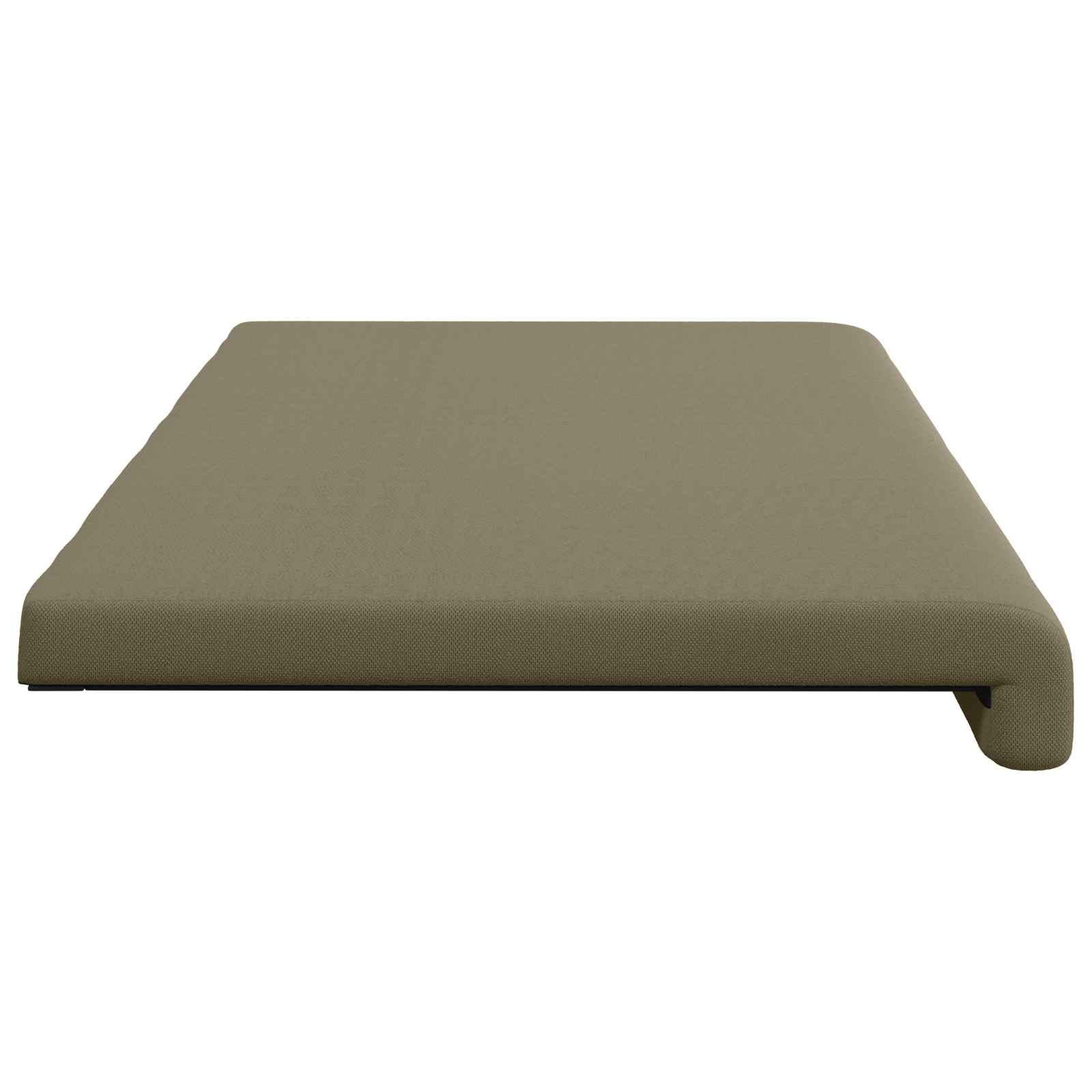 vidaXL Poduszka na ławkę Teksturowany Welur Khaki Głębokość 35 cm