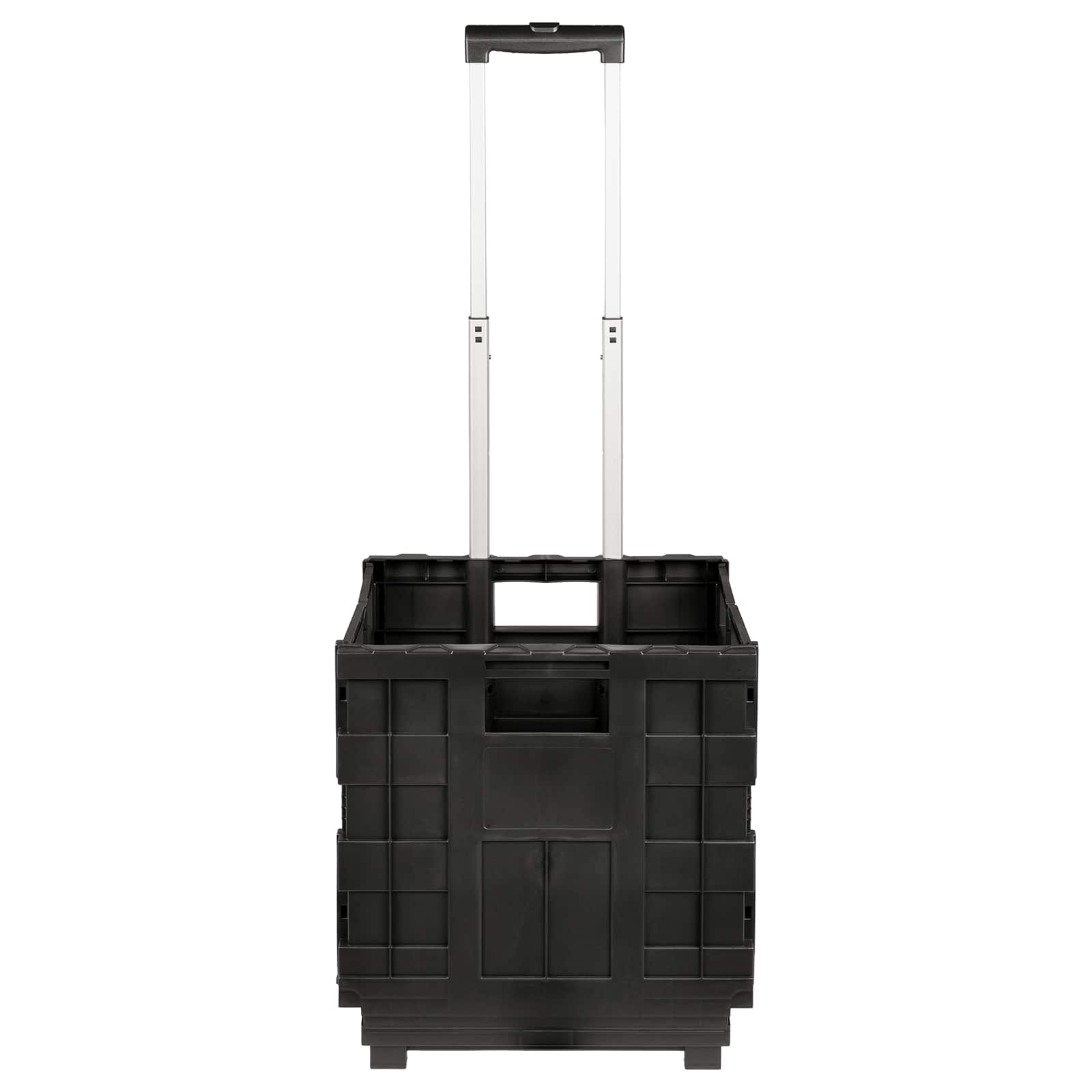 vidaXL Wózek Czarny i czerwony 35 x 39 x 92 cm PP i elastomer