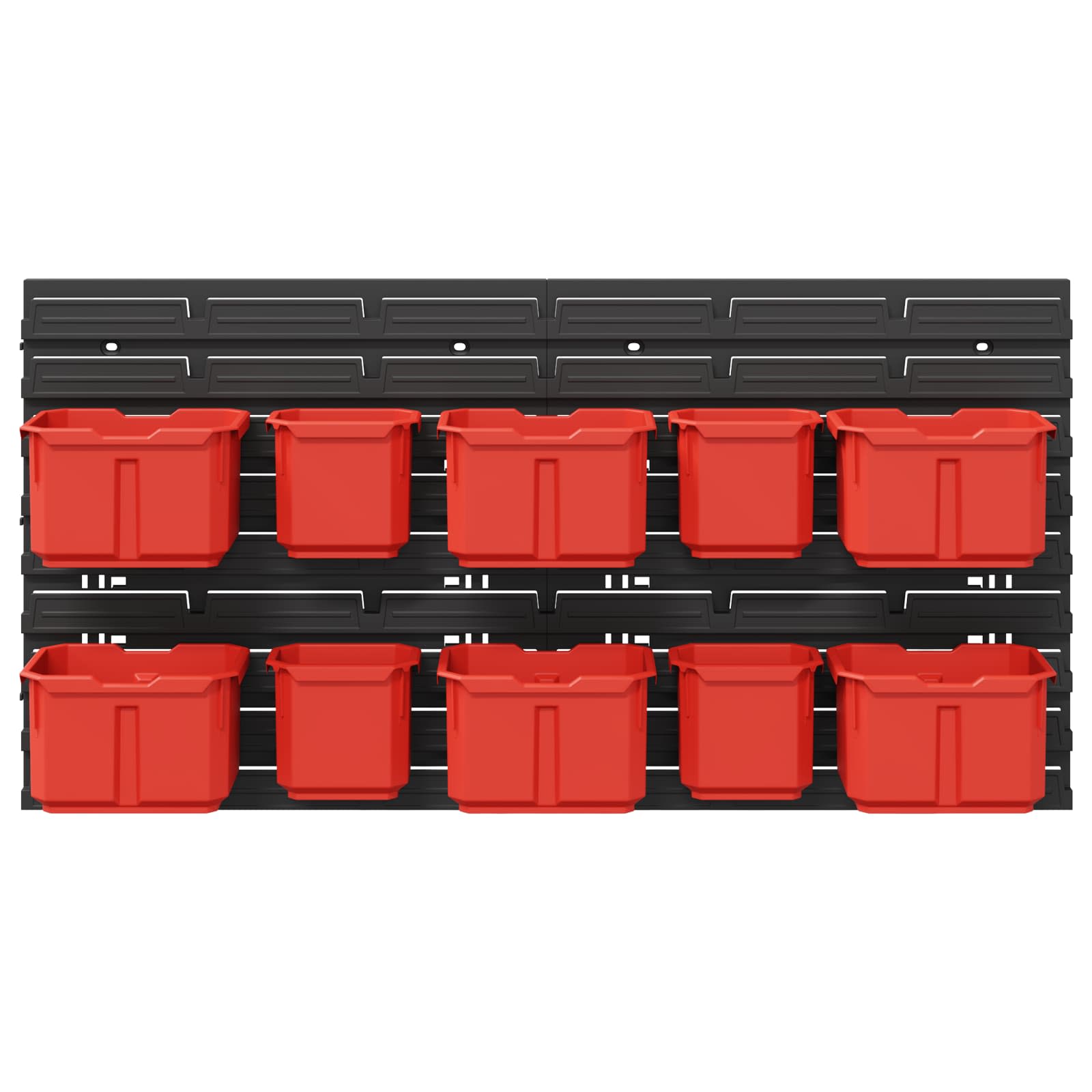 vidaXL Stojak na Pojemniki Czarny i czerwony 77,5 x 2 x 39 cm PP