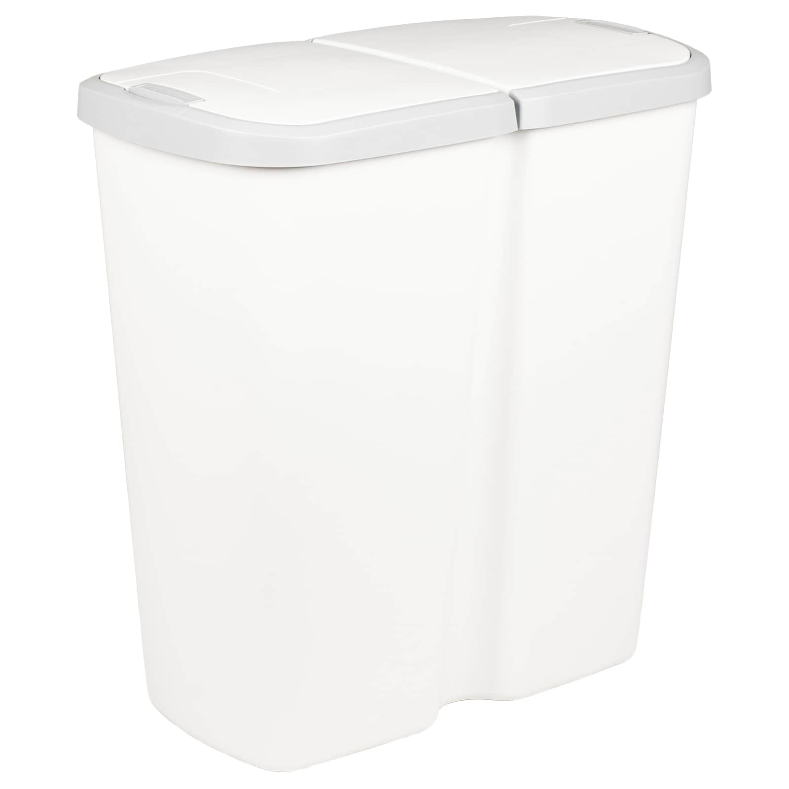 vidaXL Kosz na śmieci Biały 48,5 x 28 x 51 cm PP