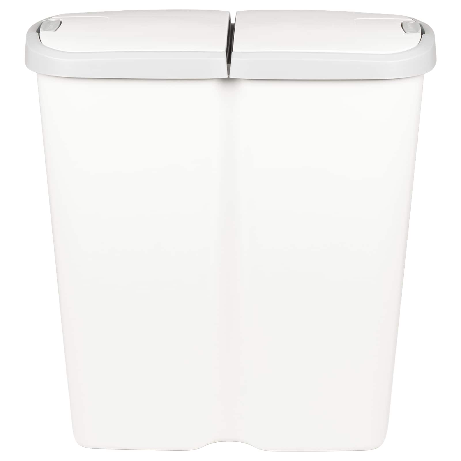 vidaXL Kosz na śmieci Biały 48,5 x 28 x 51 cm PP