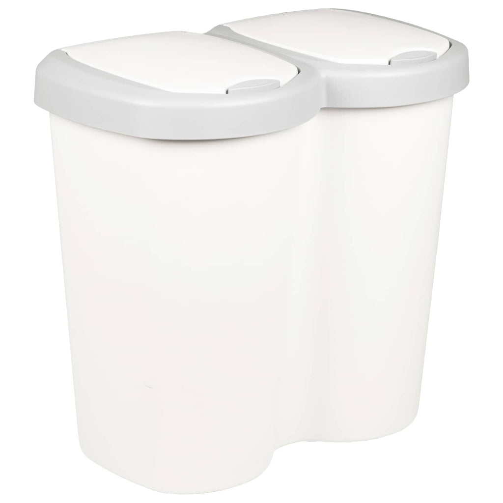 vidaXL Kosz na śmieci Biały 49,5 x 30 x 46,5 cm PP
