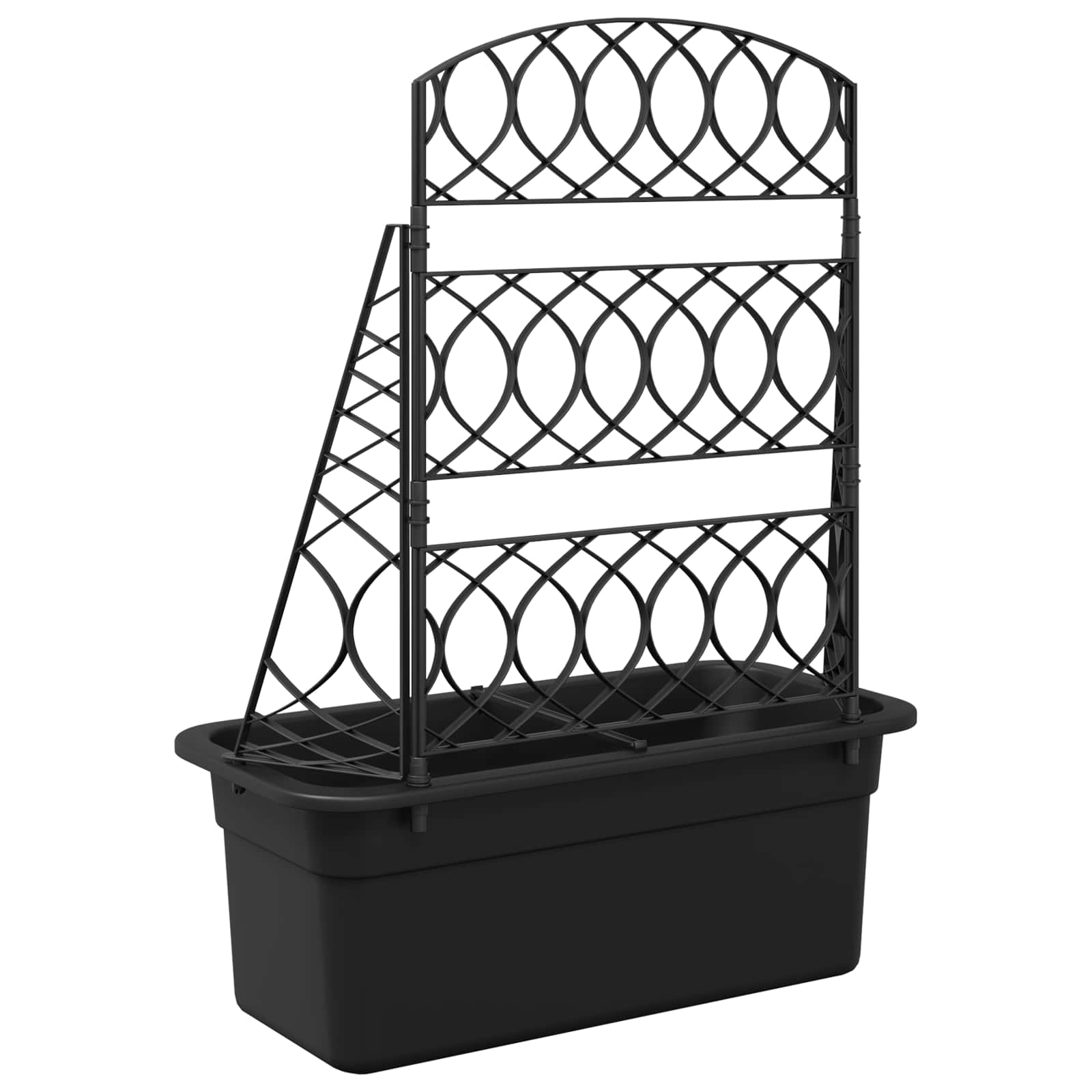 vidaXL Trejaż do roślin antracytowy 58 x 29 x 78 cm PP