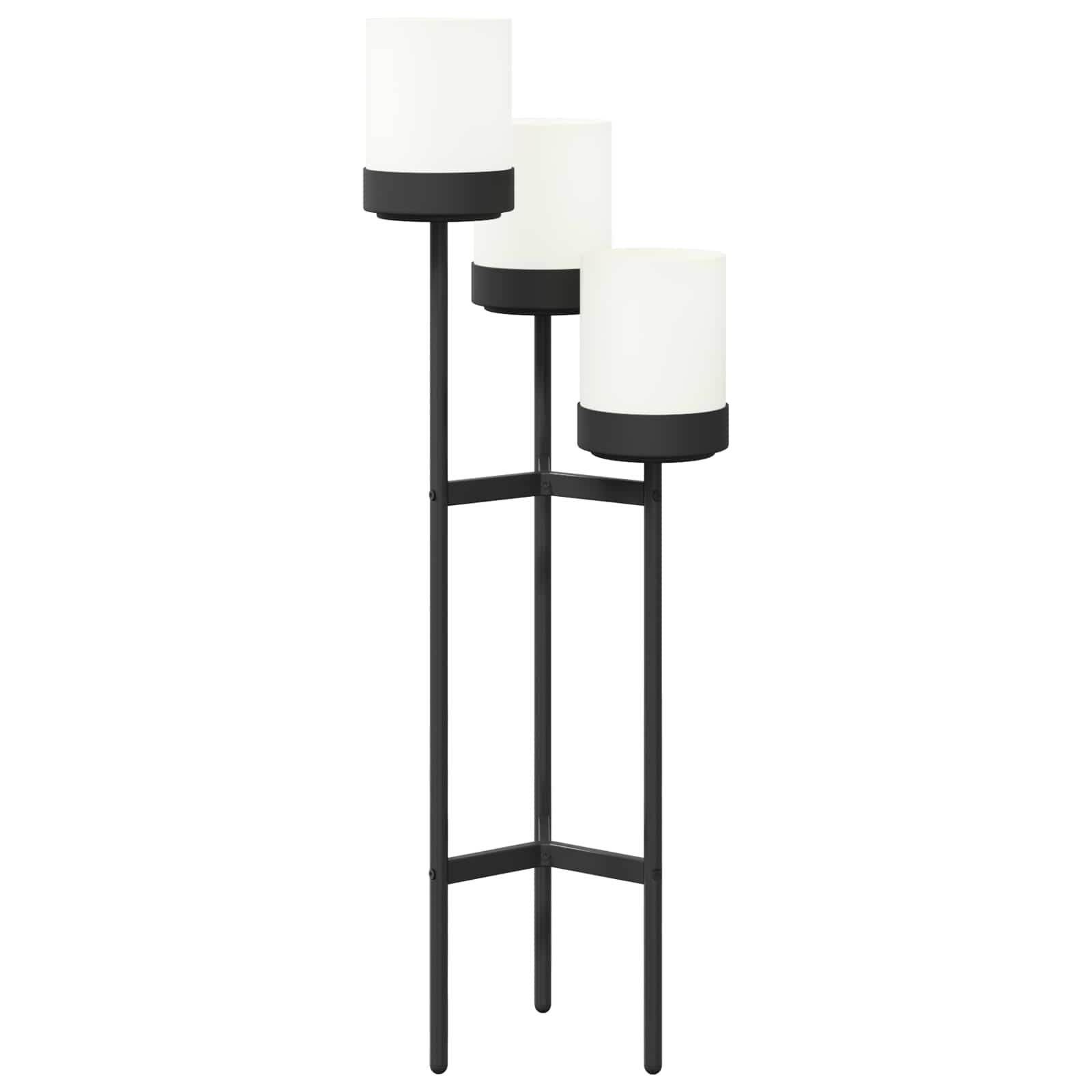 vidaXL Stojak na Kwiaty Biały 42 x 39,5 x 125 cm Polipropylen i stal