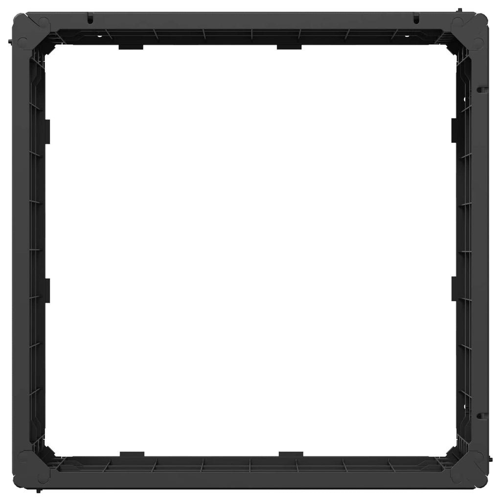 vidaXL Podniesiony grządka Czarny 75,5 x 75,5 x 25 cm PP