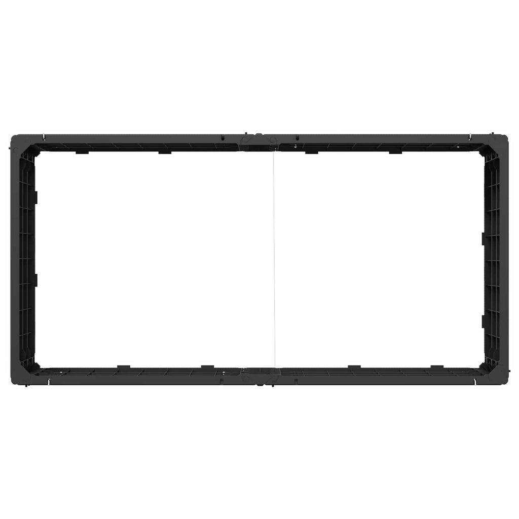 vidaXL Podniesiony grządka Czarny 151 x 75,5 x 25 cm PP