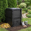 vidaXL Kompostownik ogrodowy Czarny 59,5 x 60 x 81,5 cm 280 l 100% PP