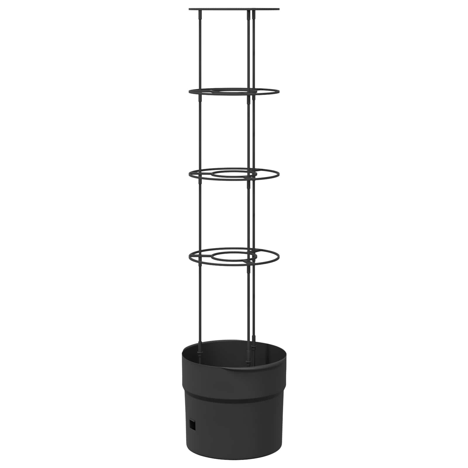 vidaXL Hodowca pomidorów Czarny Ø 32 x 127 cm PP