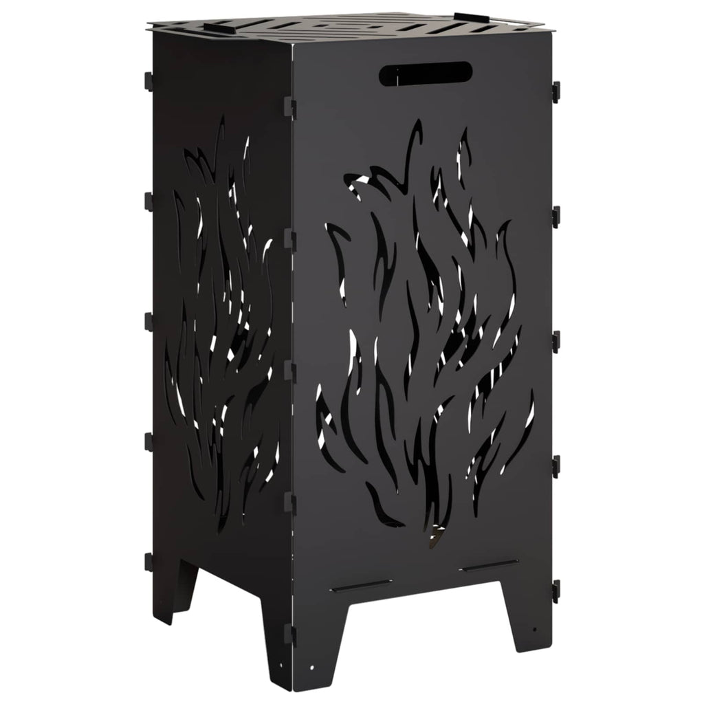 vidaXL Kominek Czarny 47 x 38 x 75 cm Stal