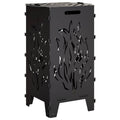 vidaXL Kominek Czarny 47 x 38 x 75 cm Stal