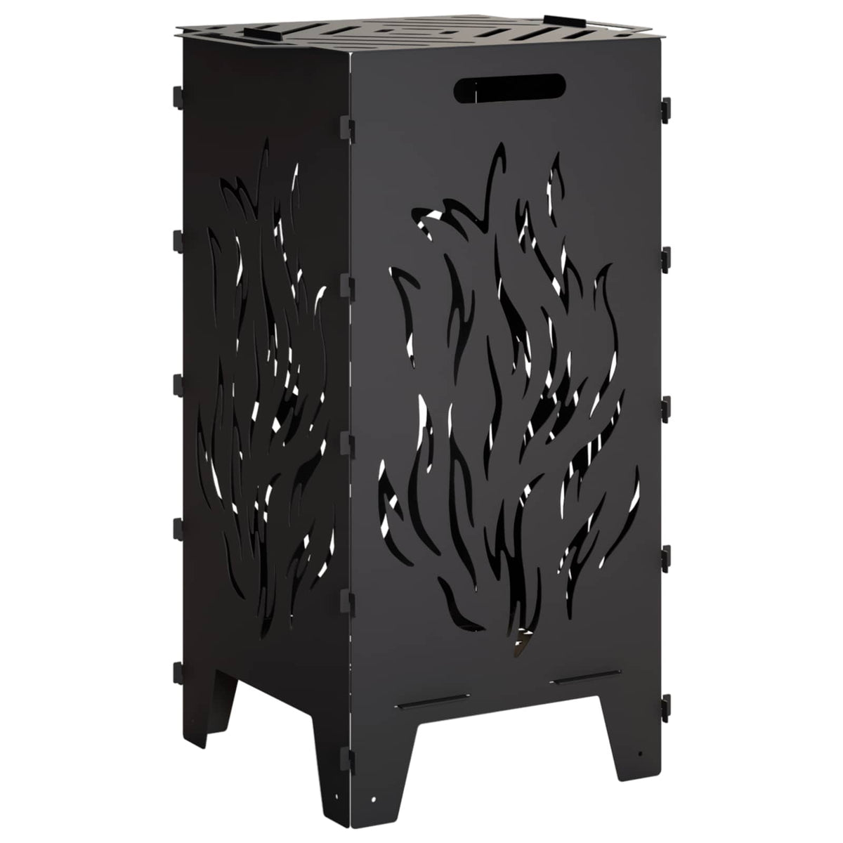 vidaXL Kominek Czarny 47 x 38 x 75 cm Stal