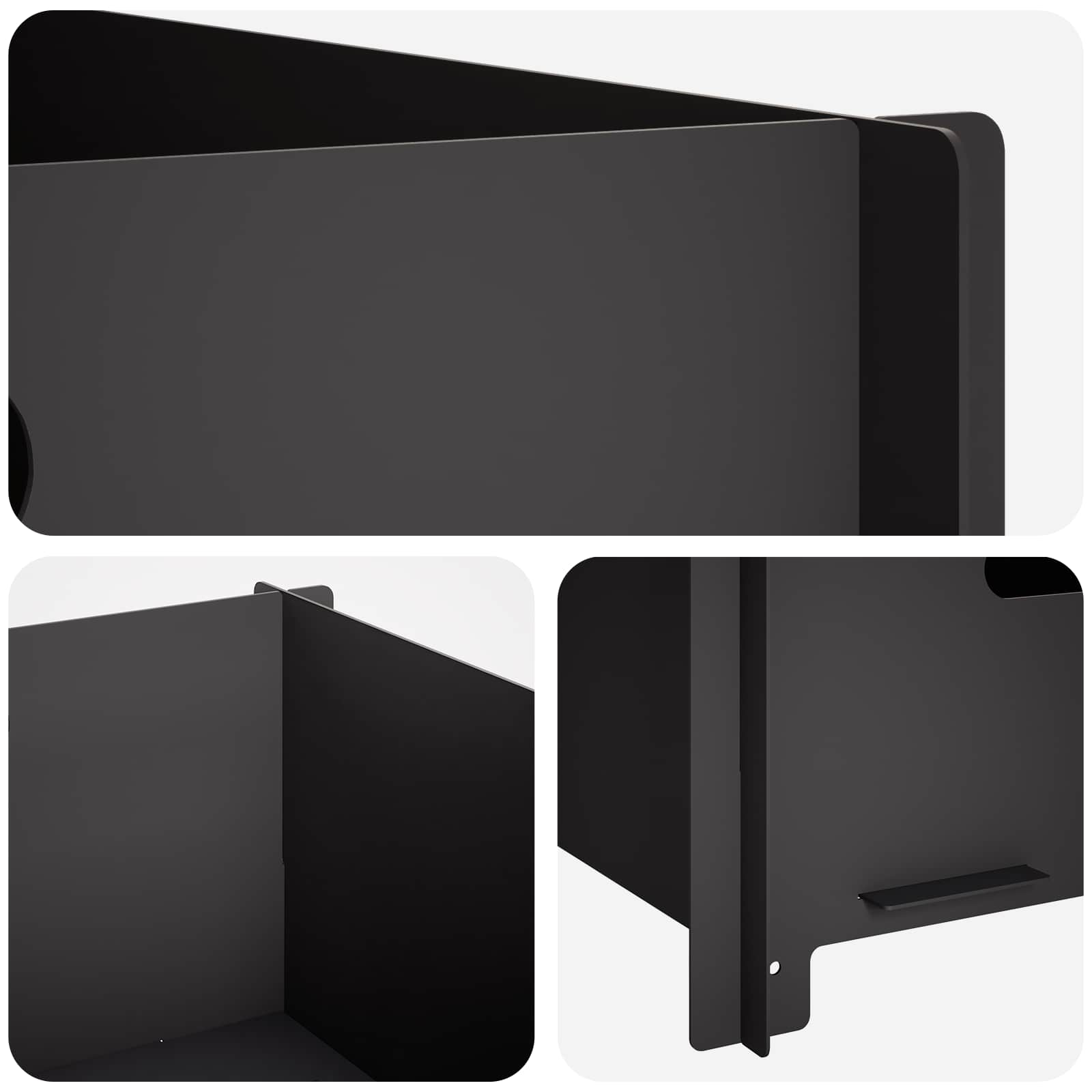 vidaXL Kominek Czarny 40 x 40 x 20 cm Stal