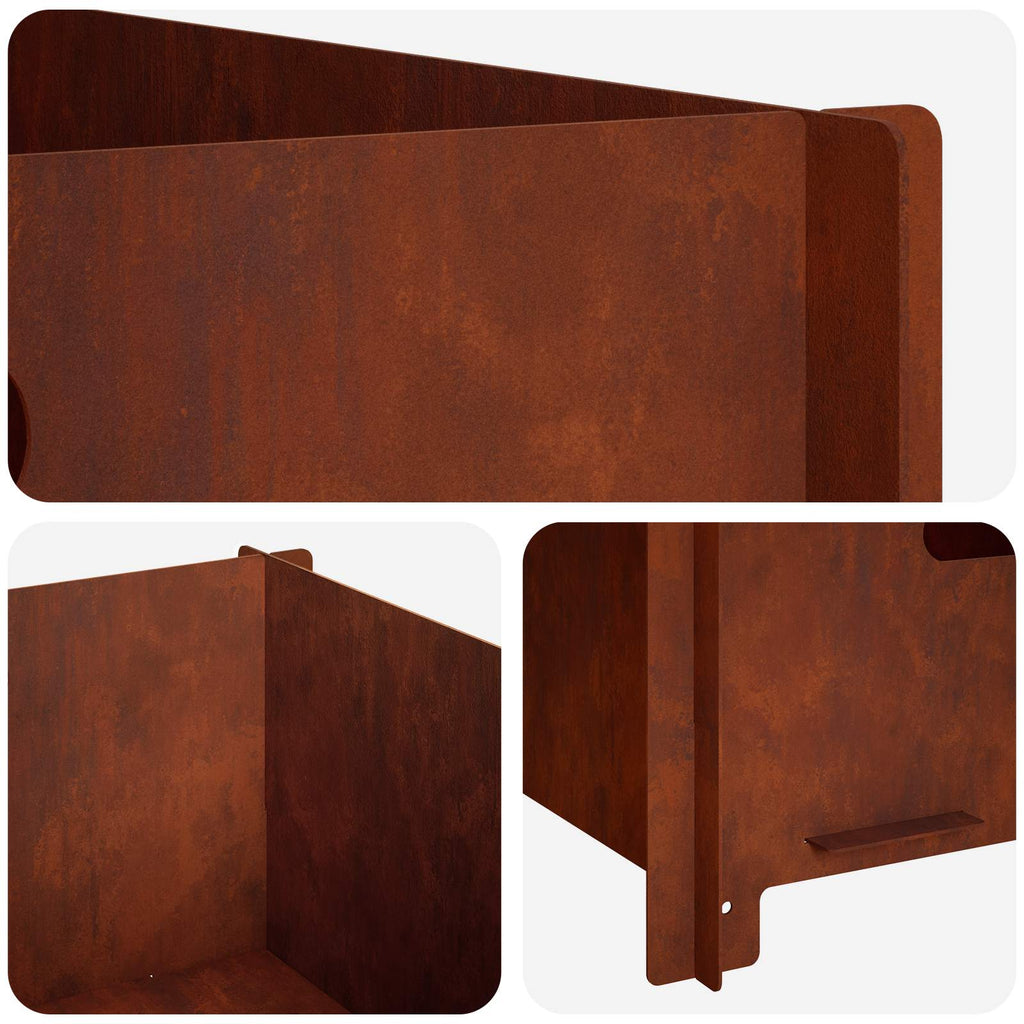 vidaXL Kominek Rdzawy 40 x 40 x 20 cm Stal kortenowska