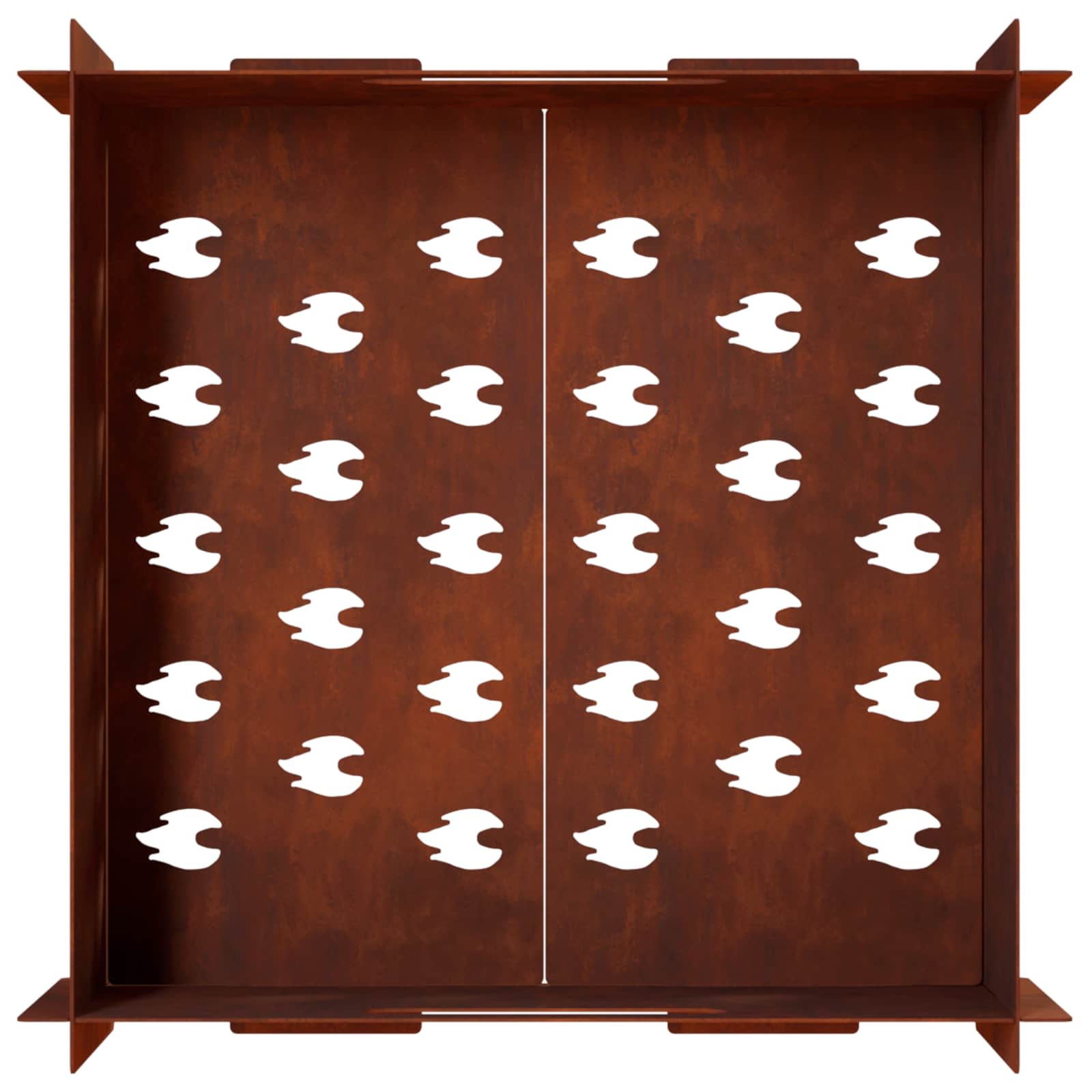 vidaXL Kominek Rdzawy 40 x 40 x 20 cm Stal kortenowska