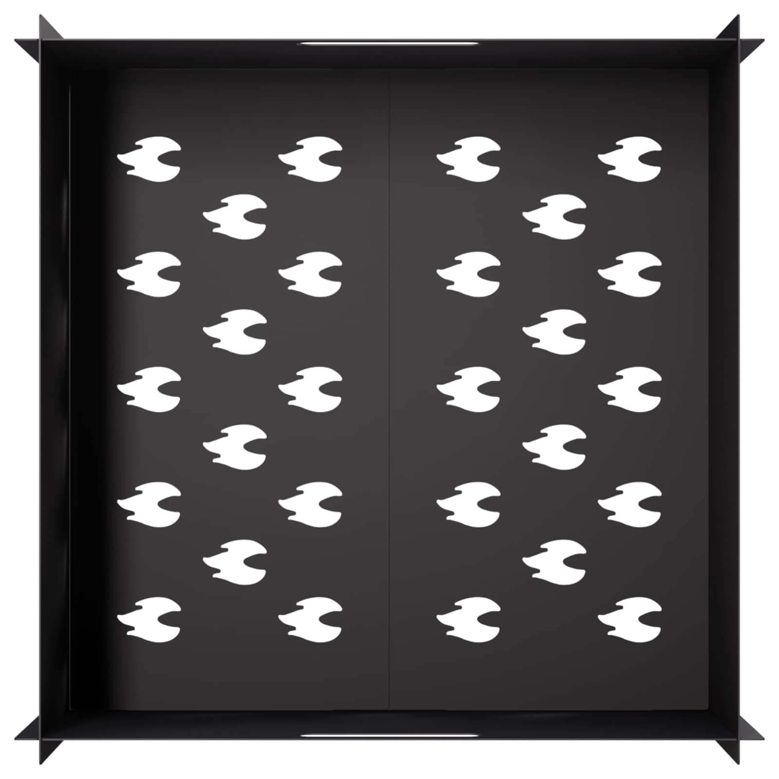 vidaXL Kominek Czarny 60 x 60 x 30 cm Stal