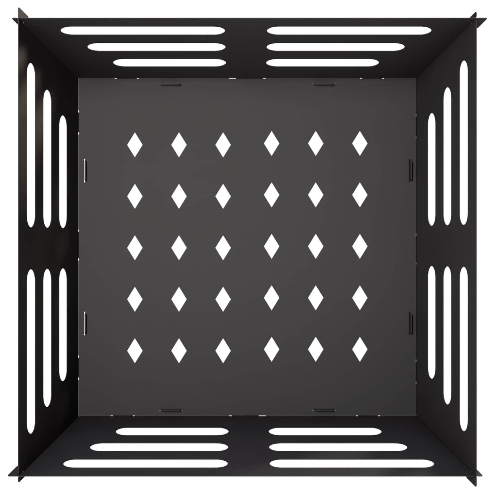 vidaXL Kominek Czarny 40 x 40 x 20 cm Stal