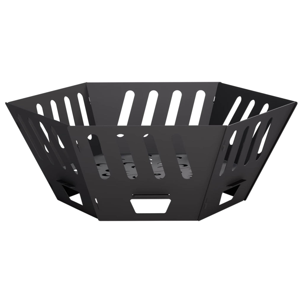 vidaXL Kominek Czarny 60 x 60 x 23 cm Stal