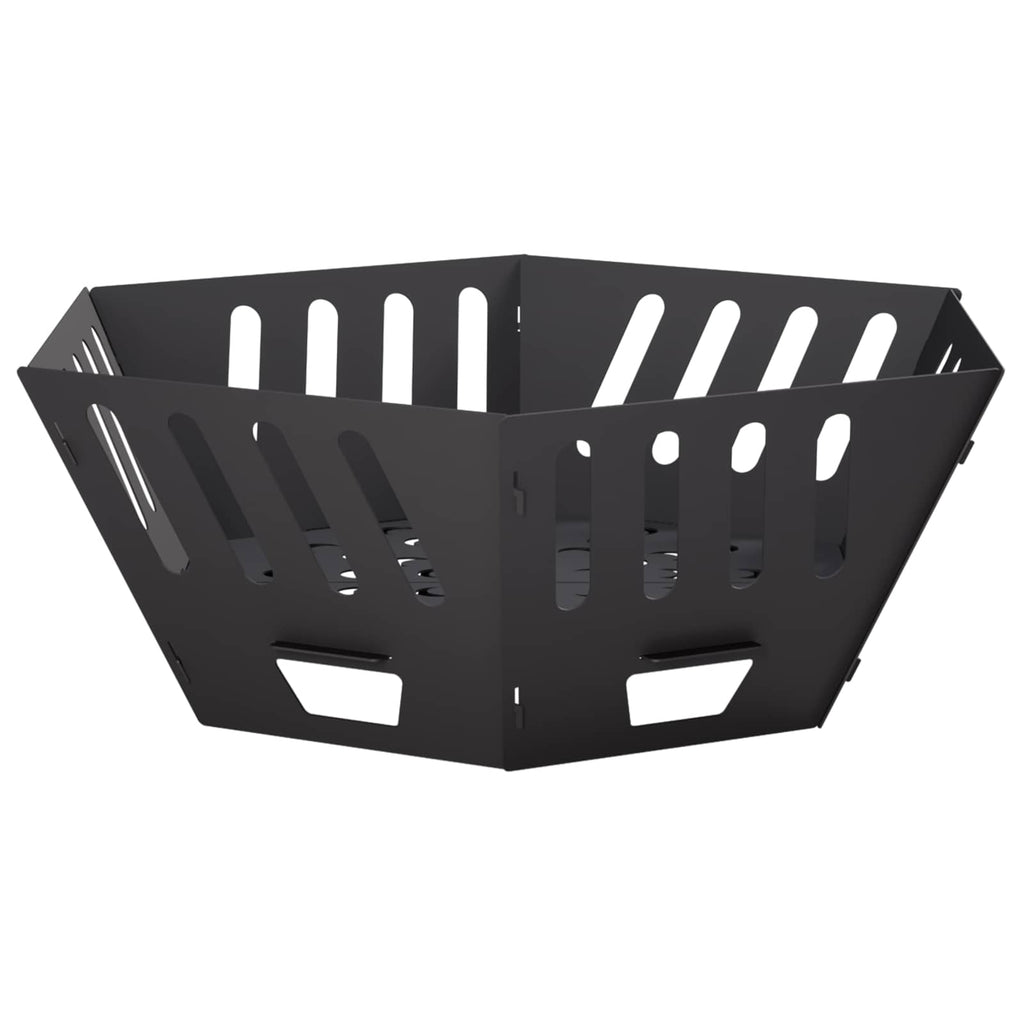 vidaXL Kominek Czarny 60 x 60 x 23 cm Stal