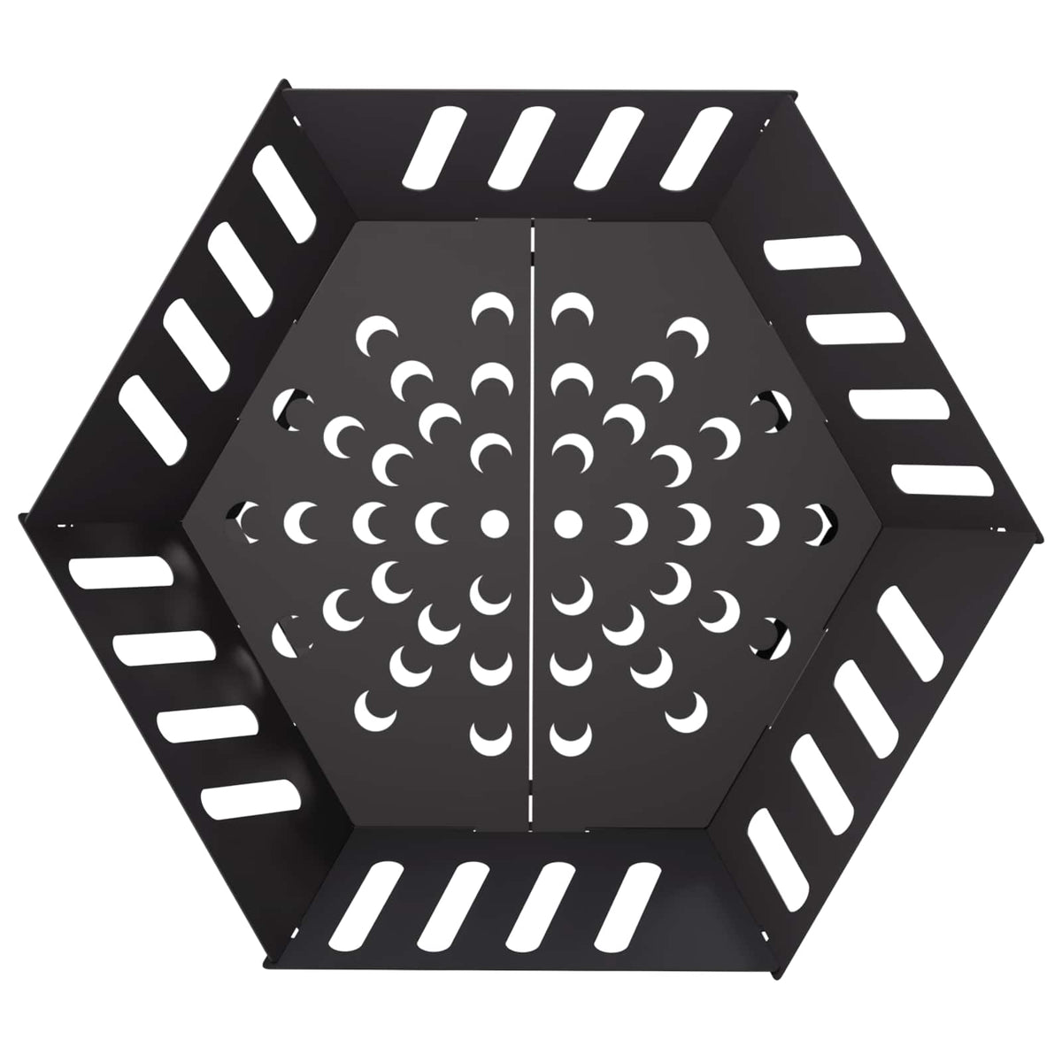 vidaXL Kominek Czarny 60 x 60 x 23 cm Stal