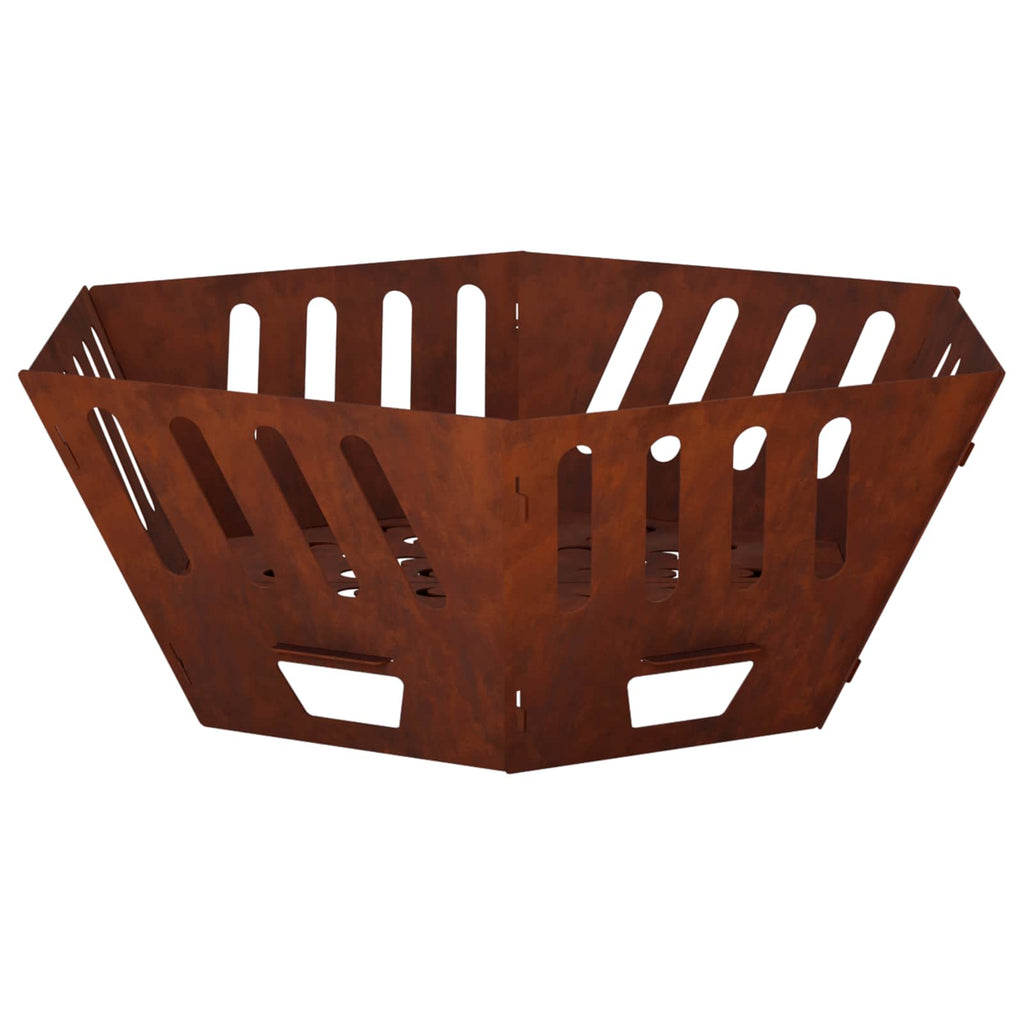 vidaXL Kominek Rdzawy 60 x 60 x 23 cm Stal kortenowska