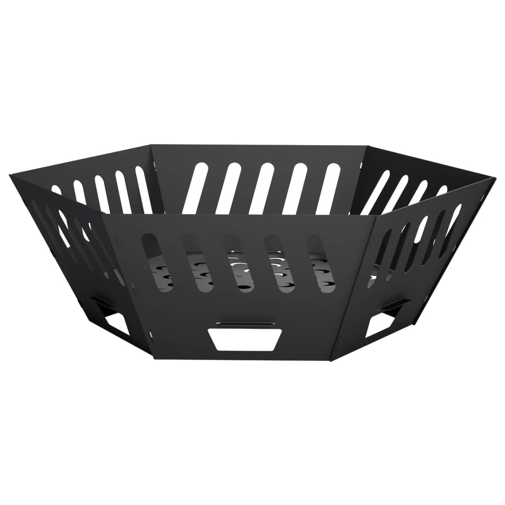 vidaXL Kominek Czarny 80 x 80 x 28 cm Stal
