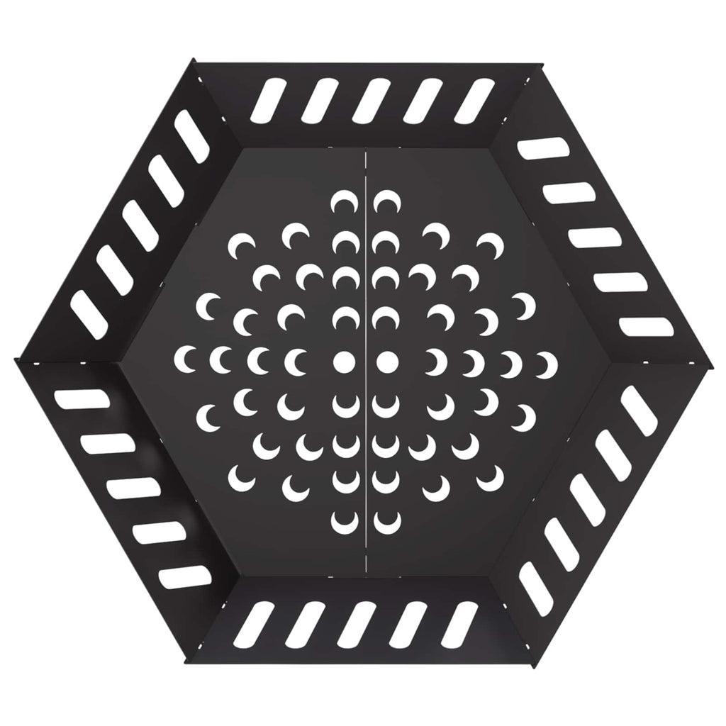 vidaXL Kominek Czarny 80 x 80 x 28 cm Stal