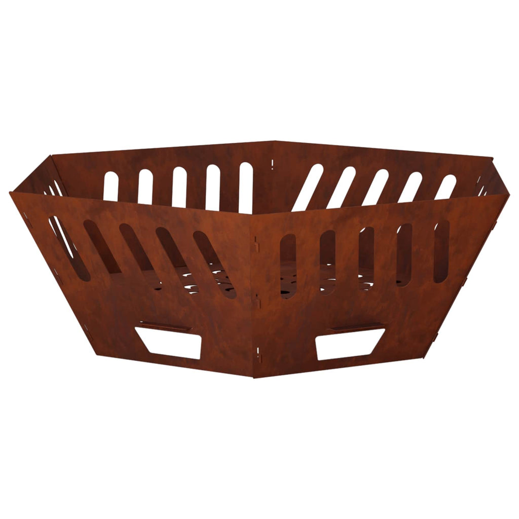 vidaXL Kominek Rdzawy 80 x 80 x 28 cm Stal kortenowska