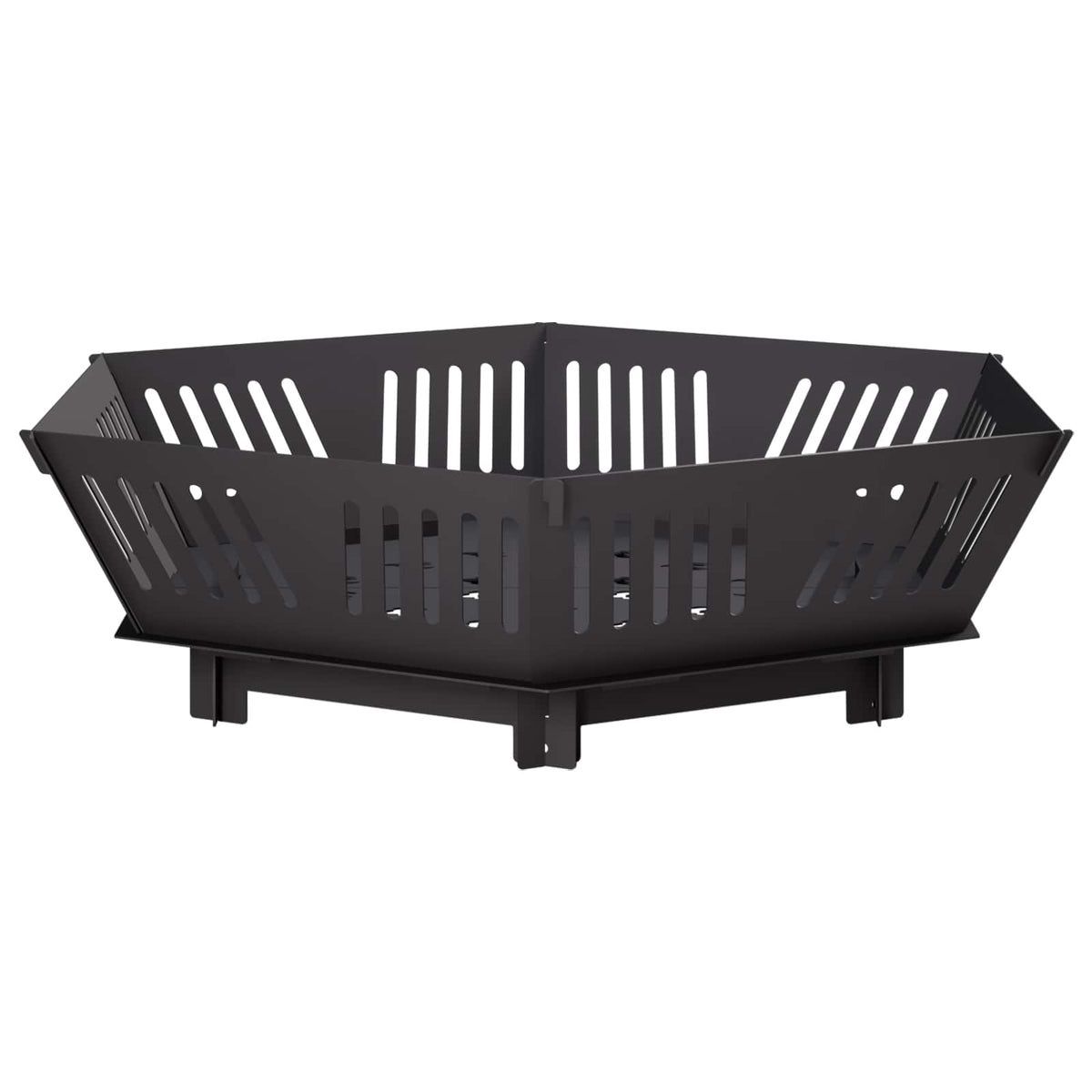 vidaXL Kominek Czarny 60 x 60 x 18 cm Stal