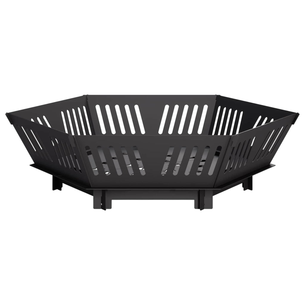 vidaXL Kominek Czarny 80 x 80 x 23 cm Stal