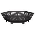 vidaXL Kominek Czarny 80 x 80 x 23 cm Stal