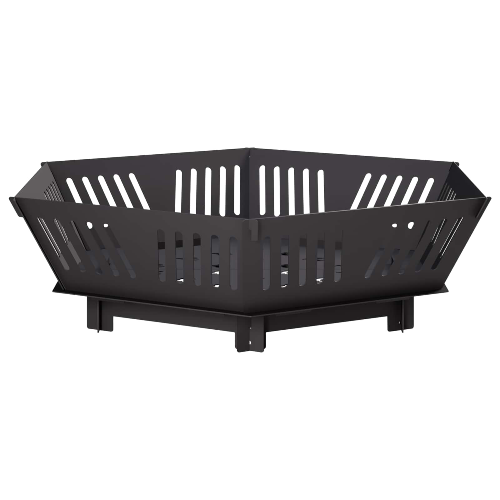 vidaXL Kominek Czarny 80 x 80 x 23 cm Stal