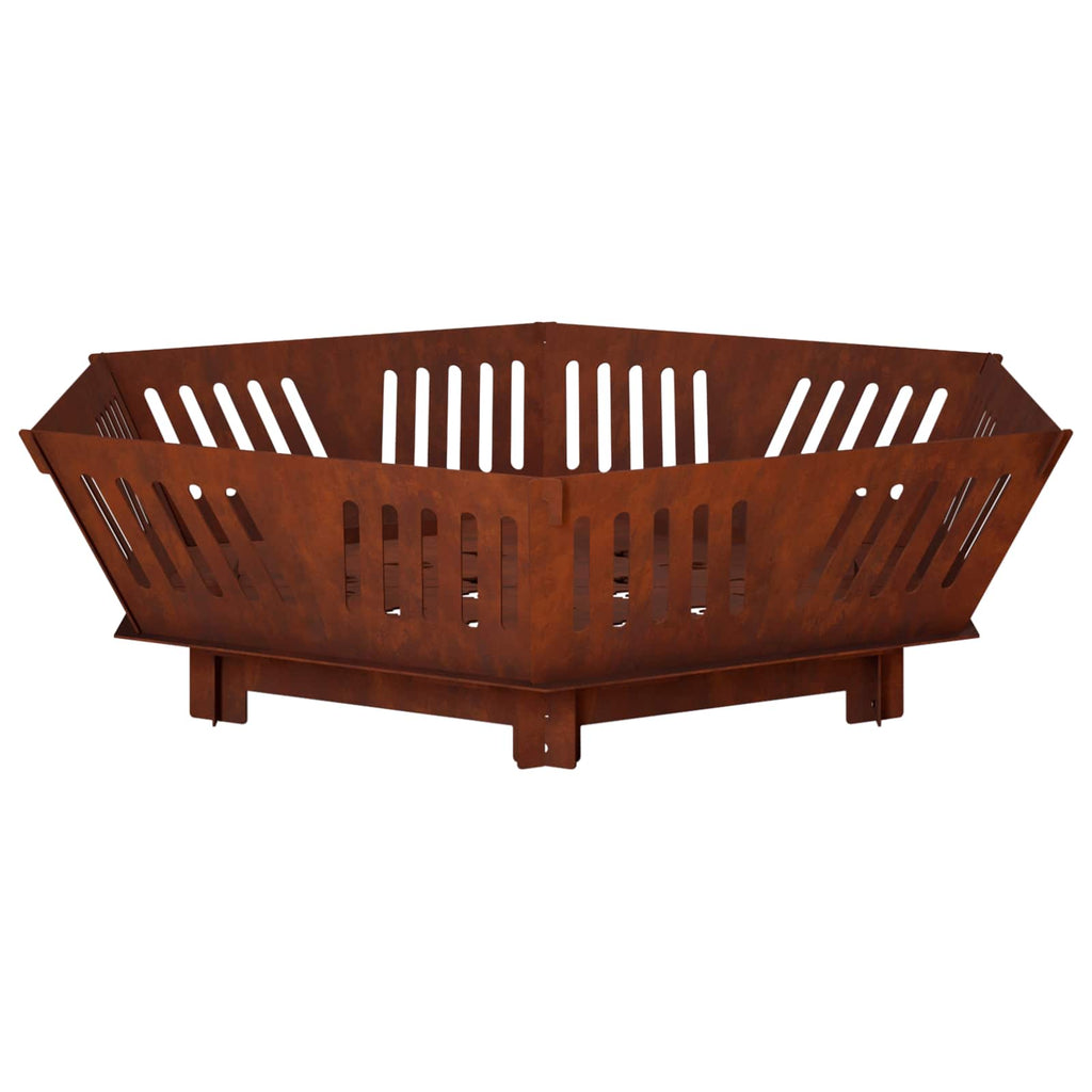 vidaXL Kominek Rdzawy 80 x 80 x 23 cm Stal kortenowska
