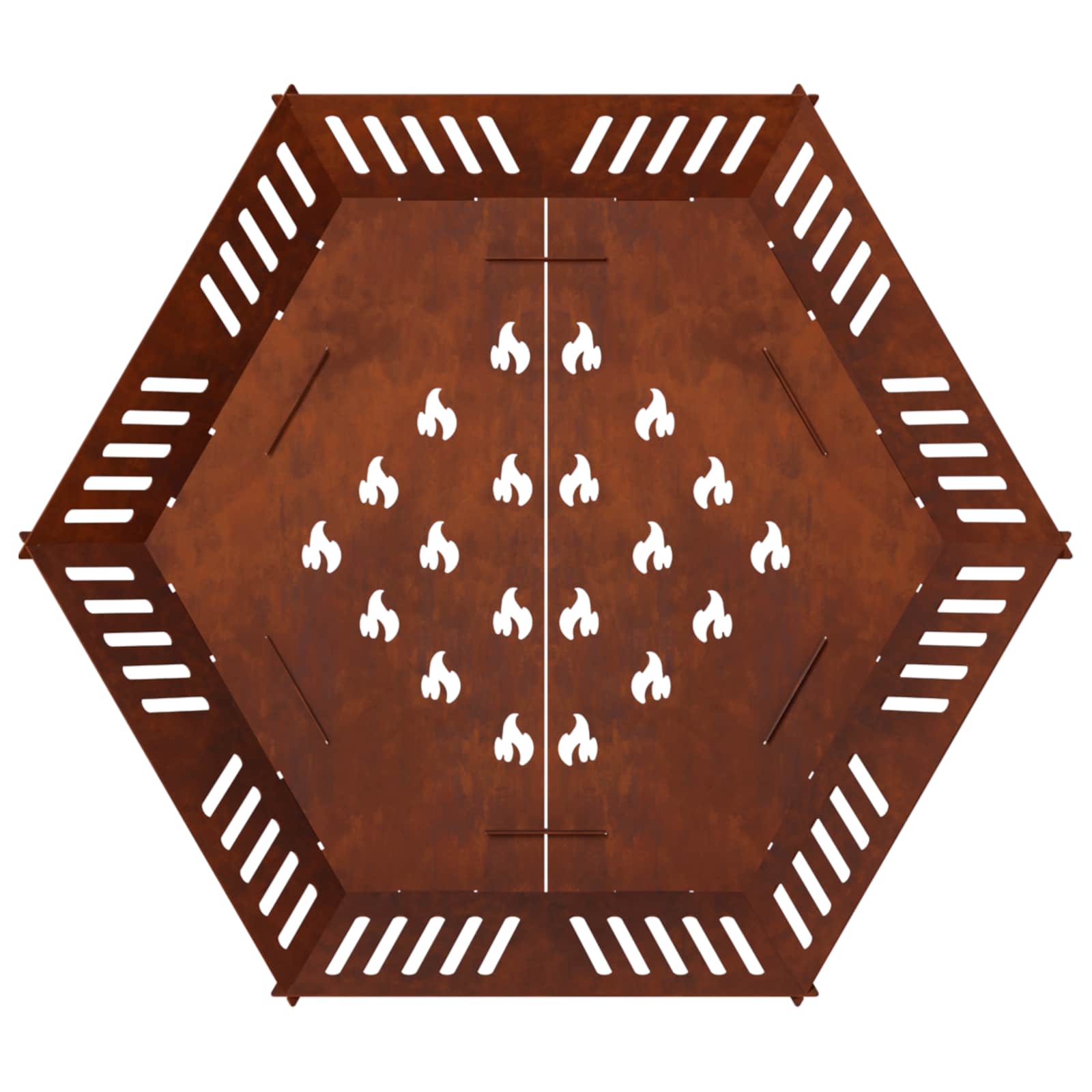 vidaXL Kominek Rdzawy 80 x 80 x 23 cm Stal kortenowska