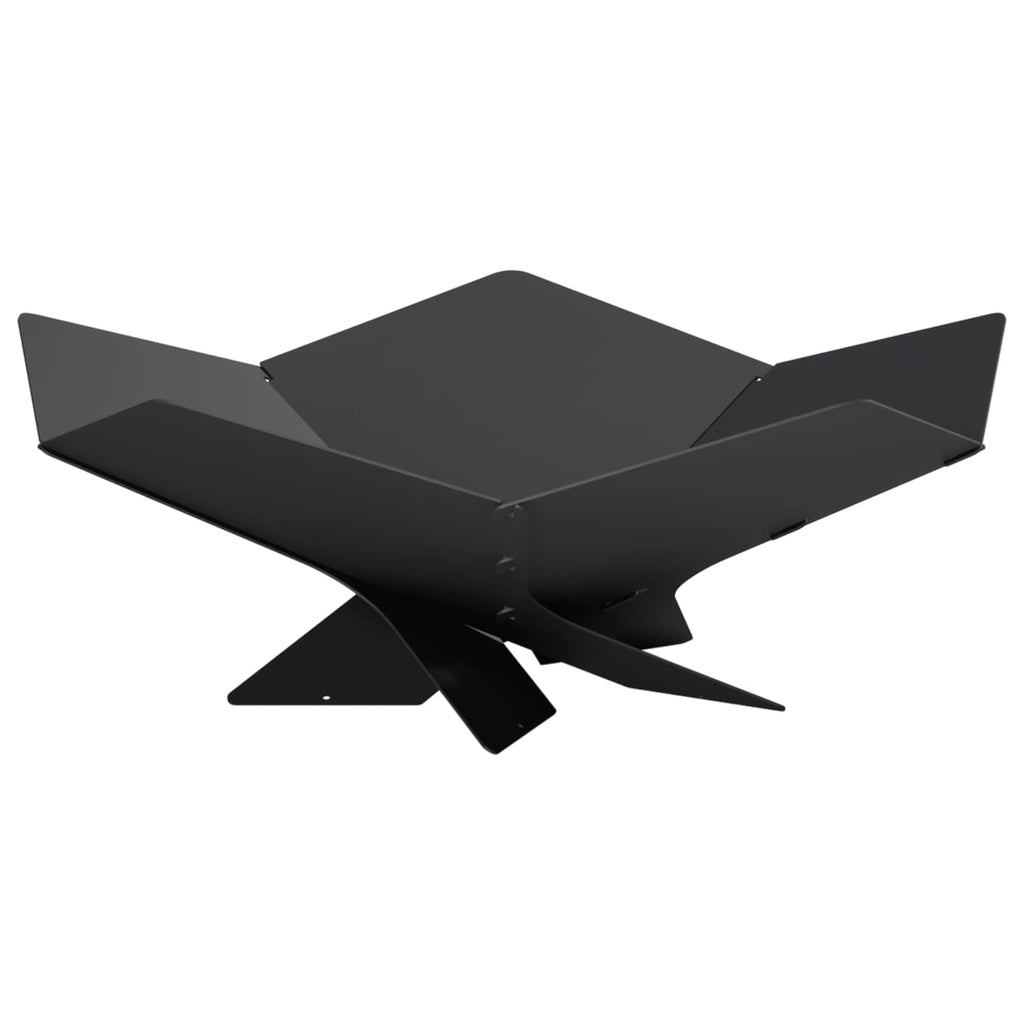 vidaXL Kominek Czarny 53 x 53 x 18,5 cm Stal