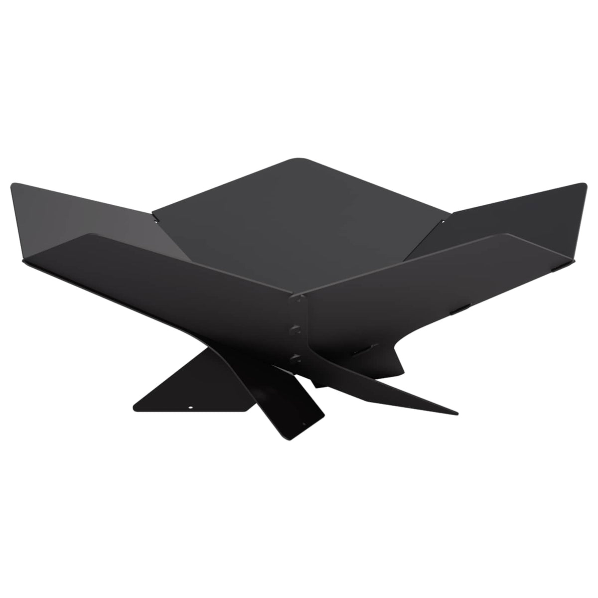 vidaXL Kominek Czarny 53 x 53 x 18,5 cm Stal