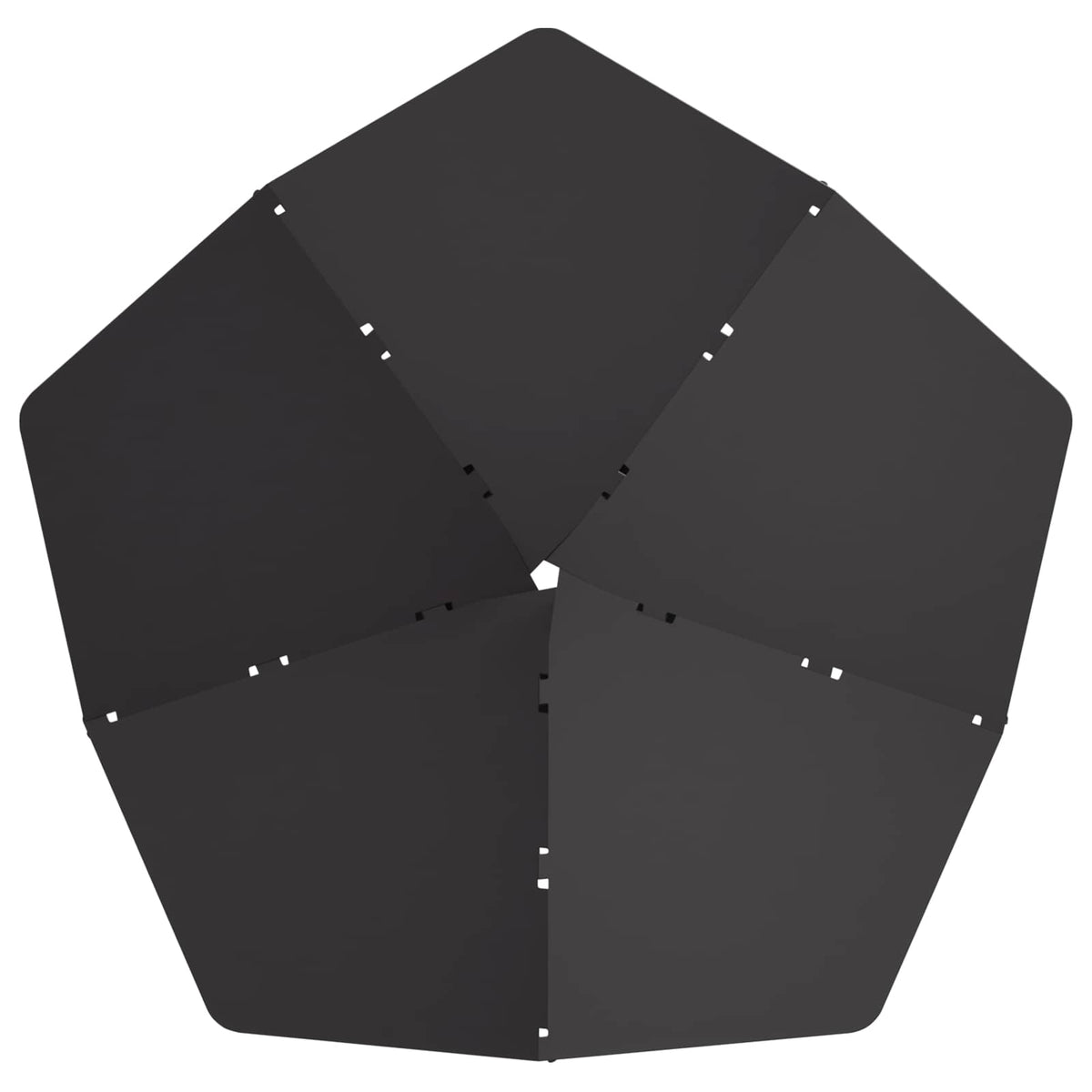 vidaXL Kominek Czarny 53 x 53 x 18,5 cm Stal
