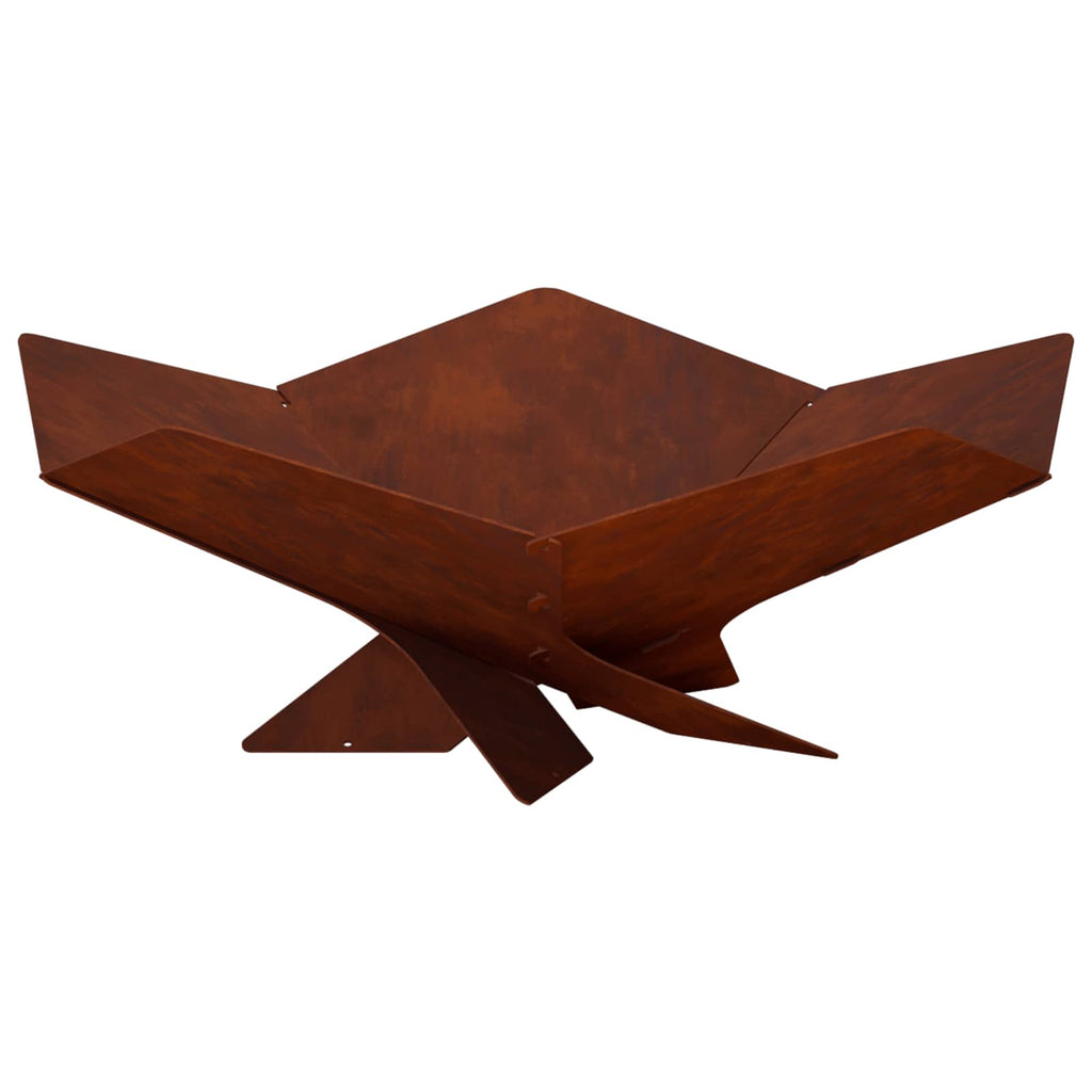 vidaXL Kominek Rdzawy 53 x 53 x 18,5 cm Stal kortenowska