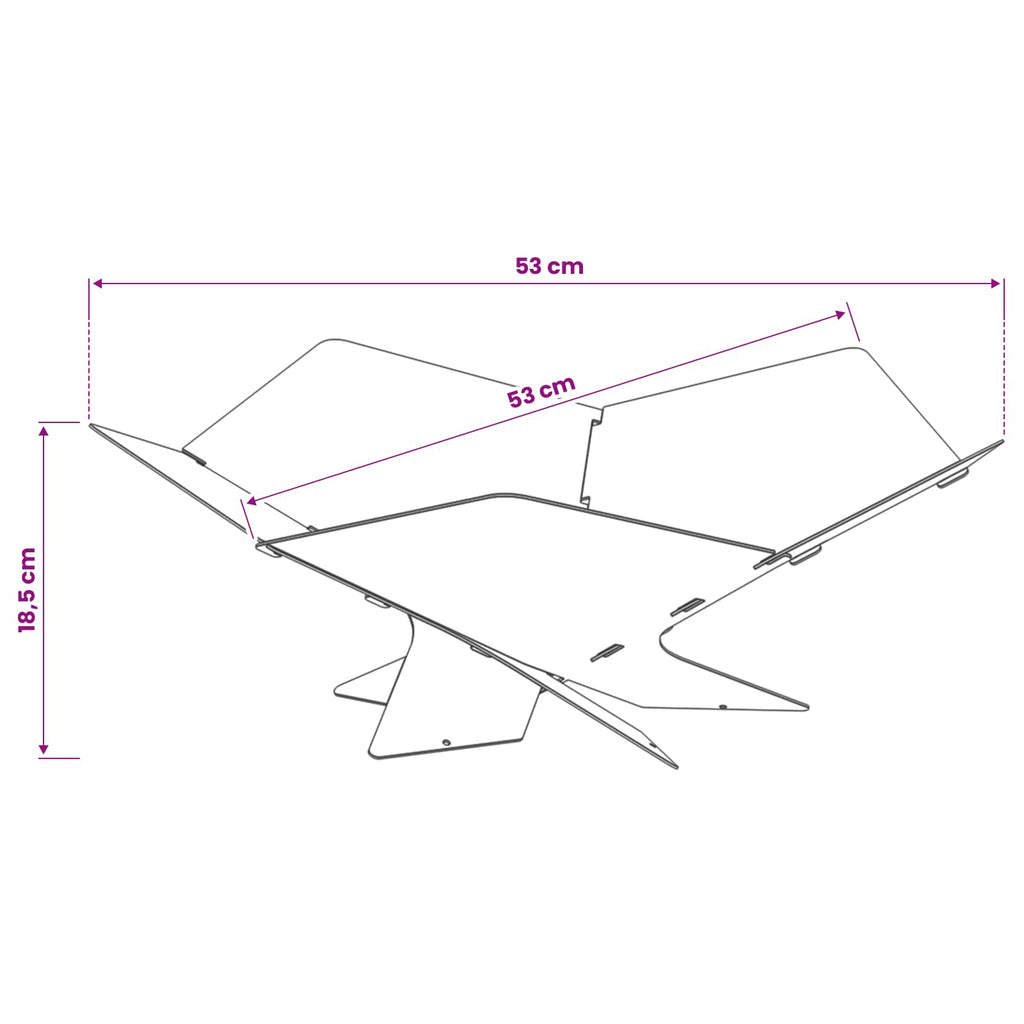 vidaXL Kominek Rdzawy 53 x 53 x 18,5 cm Stal kortenowska
