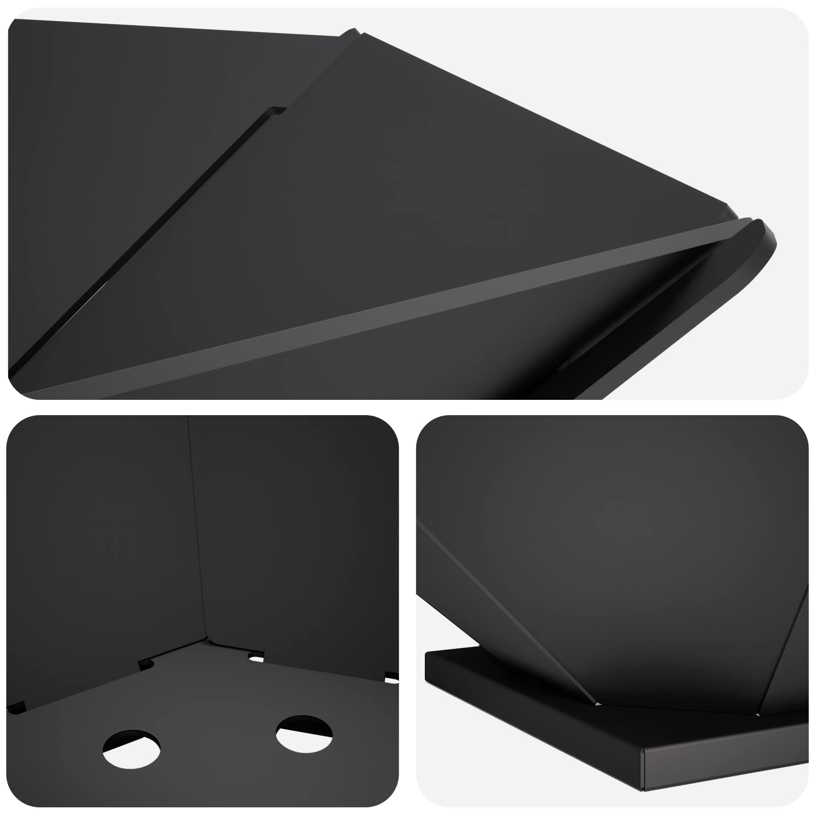 vidaXL Kominek Czarny 50 x 50 x 15,5 cm Stal