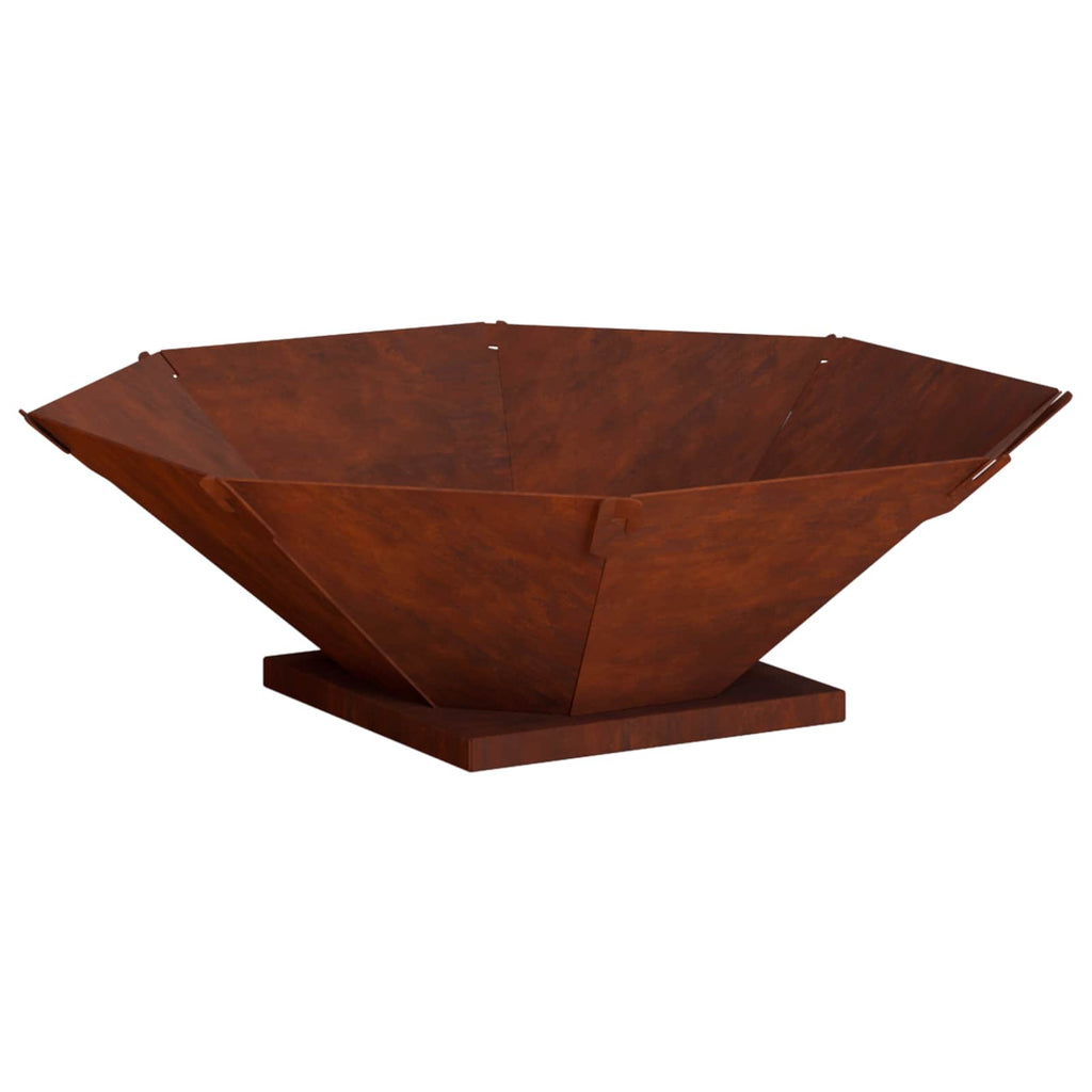 vidaXL Kominek Rdzawy 50 x 50 x 15,5 cm Stal kortenowska