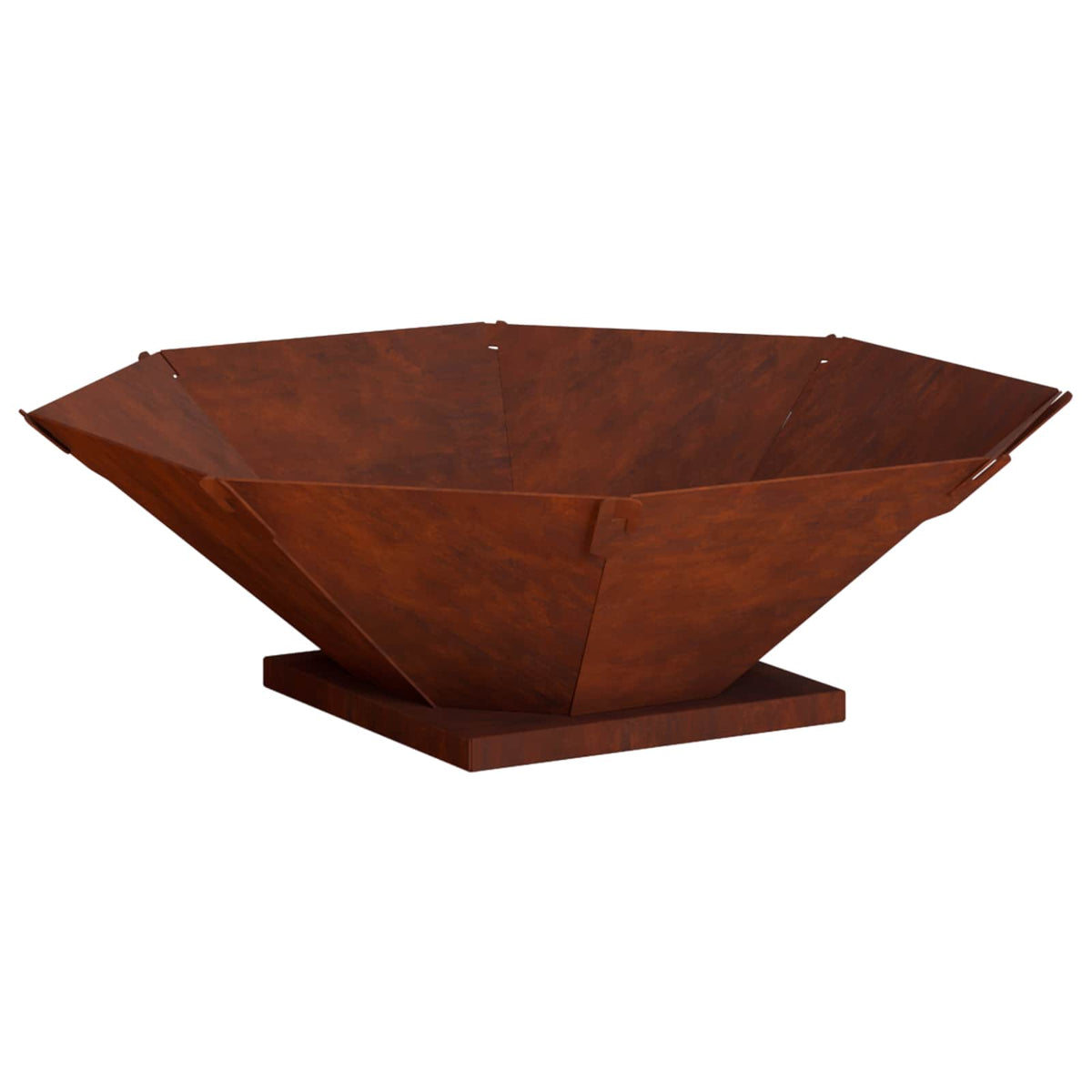 vidaXL Kominek Rdzawy 50 x 50 x 15,5 cm Stal kortenowska