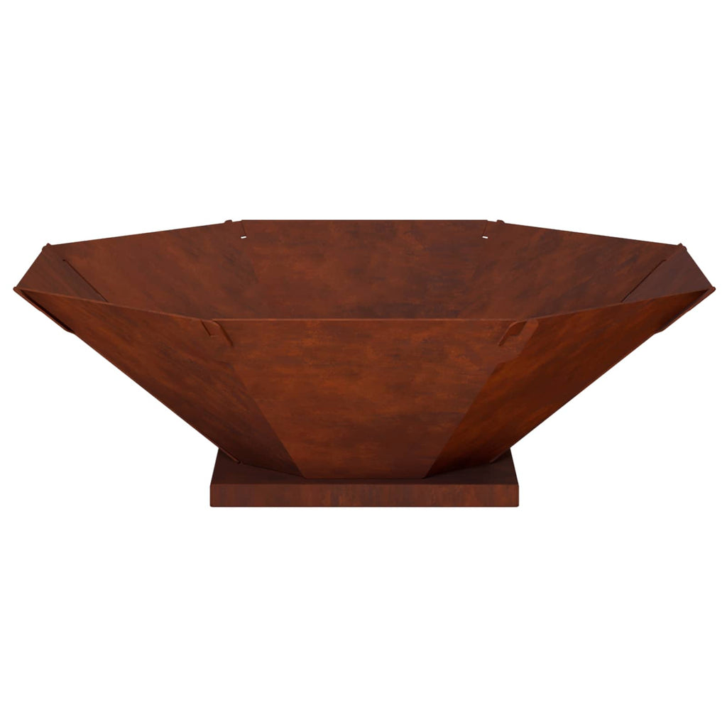 vidaXL Kominek Rdzawy 50 x 50 x 15,5 cm Stal kortenowska